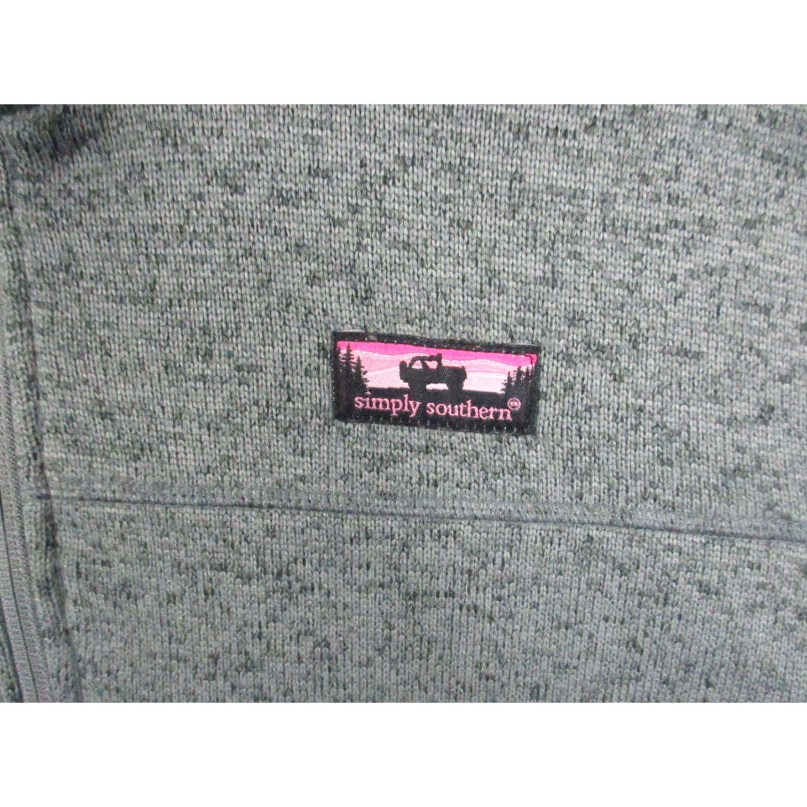 Vintage VINTAGE Simply Southern 1/4 Zip Pullover Sweater XXL Womens Heather Gray Fleece Size XXL / US 16-18 / IT 52-54 - 2 Thumbnail