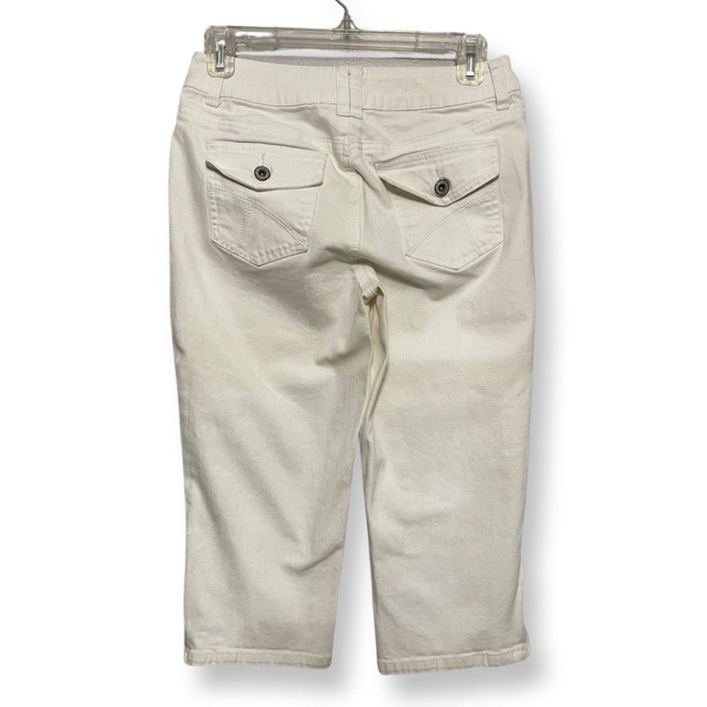 Other Vintage St. Johns Bay Capri Jeans White Ankle Zip Denim 6 Size 28" / US 6 / IT 42 - 5 Thumbnail