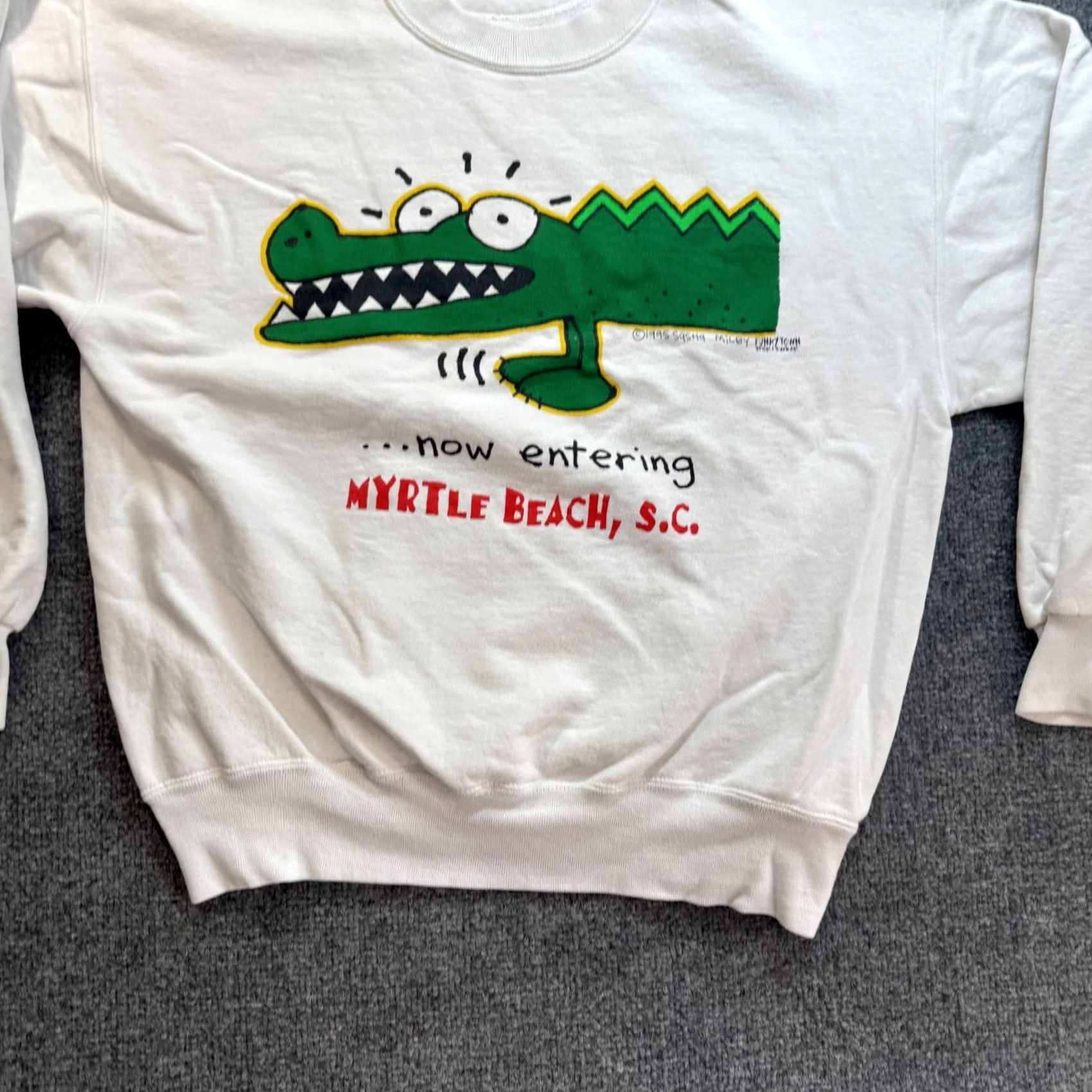 Jerzees VINTAGE JERZEES Sweatshirt Large White 80s 90s Wrap around Size US XL / EU 56 / 4 - 5 Thumbnail