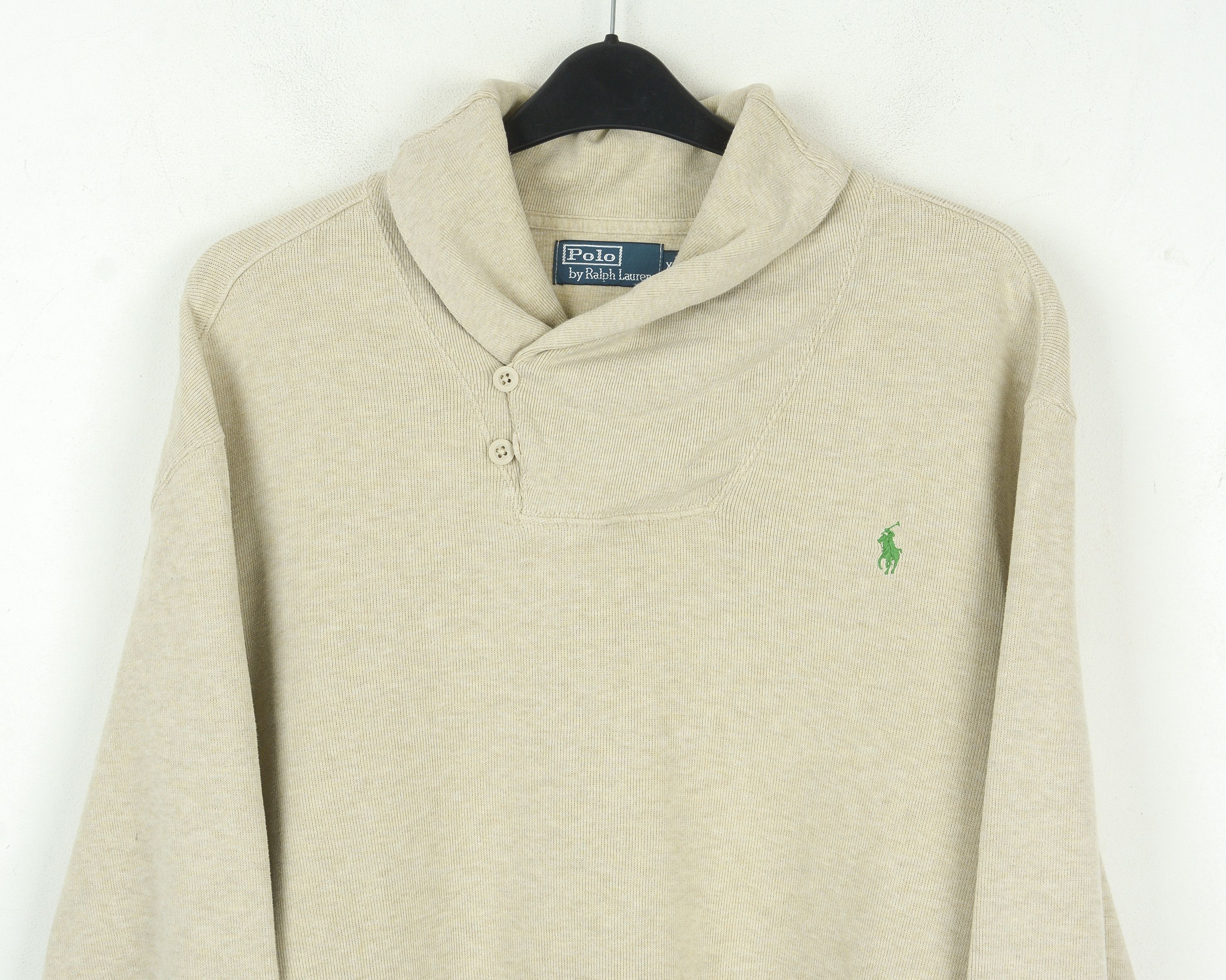Polo Ralph Lauren Sweater 2XL High Neck Button Jumper Pullover Cotton Knit Size US XXL / EU 58 / 5 - 2 Thumbnail