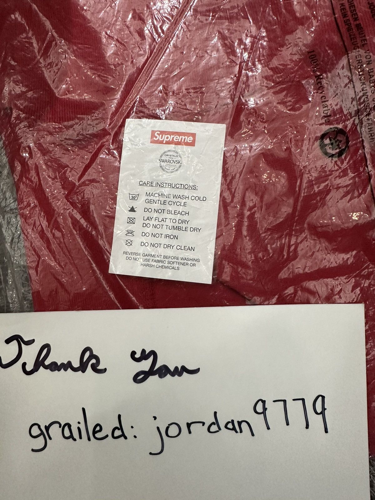 Supreme × Swarovski Supreme x Swarovski Box Logo Hoodie Red Size US M / EU 48-50 / 2 - 4 Thumbnail