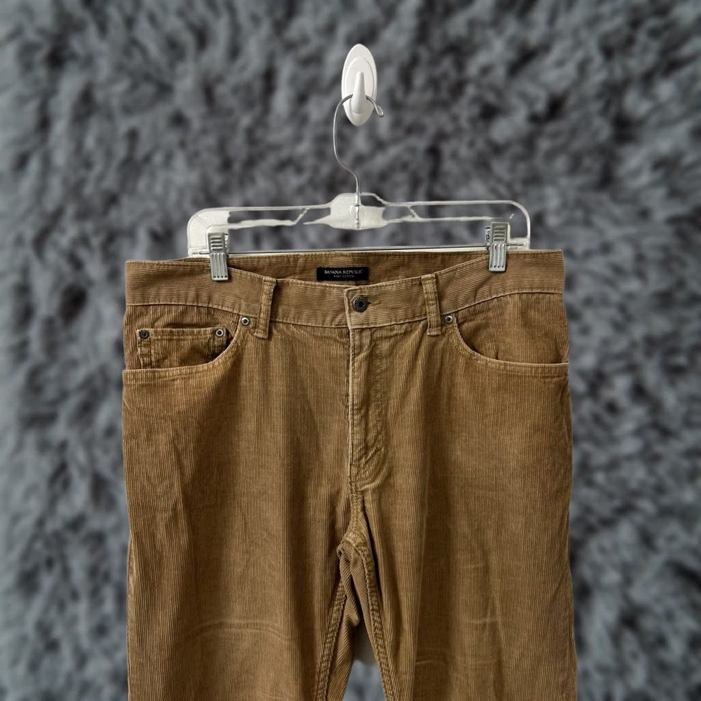 Banana Republic Banana Republic Pants Men Sz 33x34 Brown Corduroy Straight Fit Pima Cotton Pants Size US 33 - 1 Thumbnail