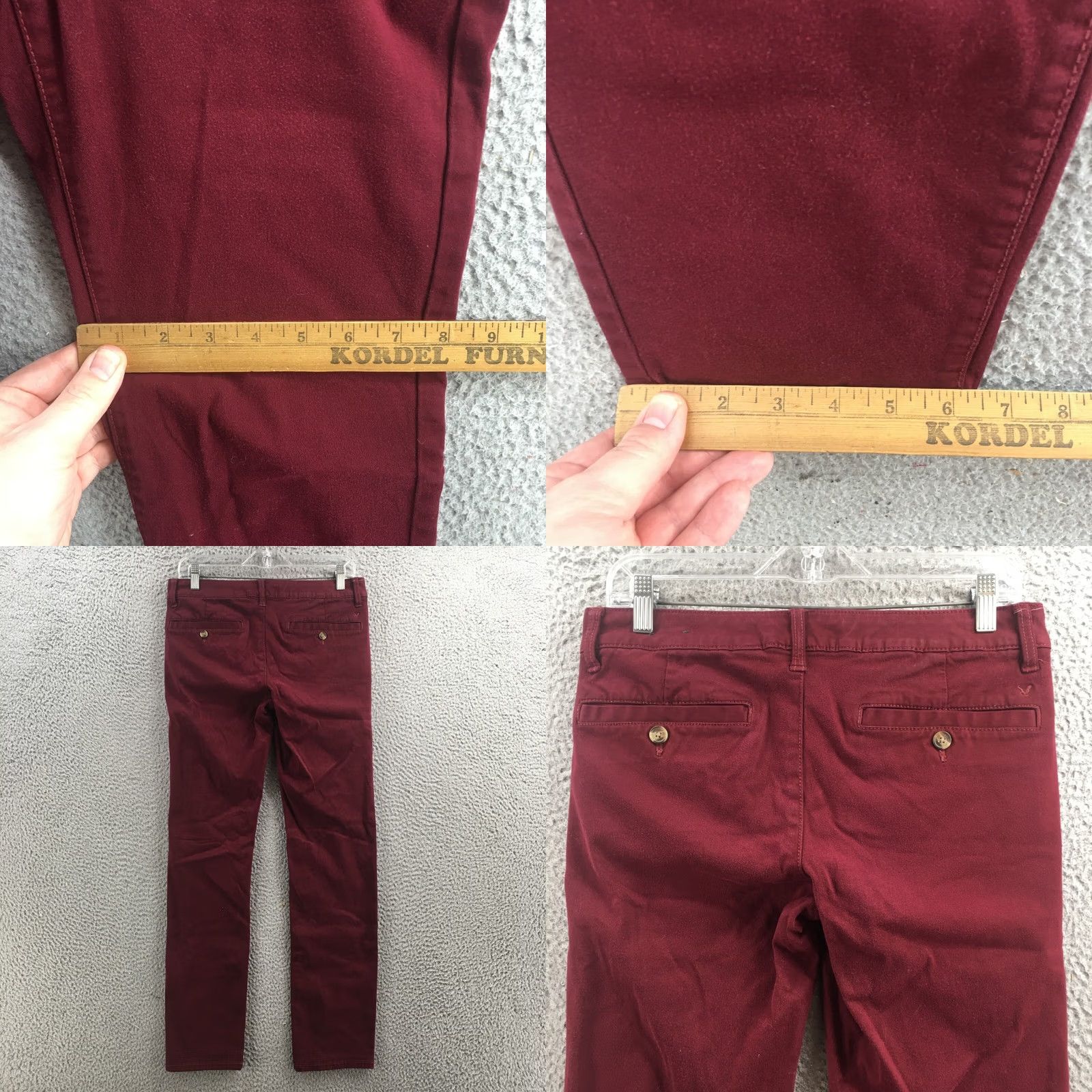 American Eagle Outfitters American Eagle Outfitters Dress Pants Women's 8 Solid Burgundy Mid Rise Zip Fly Straight Leg Men's? No Size 30" / US 8 / IT 44 - 8 Thumbnail