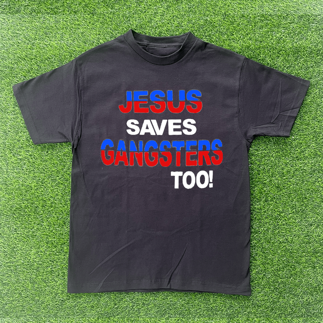 Vintage JESUS SAVES GANGSTAS TSHIRT Size US M / EU 48-50 / 2 - 1 Preview