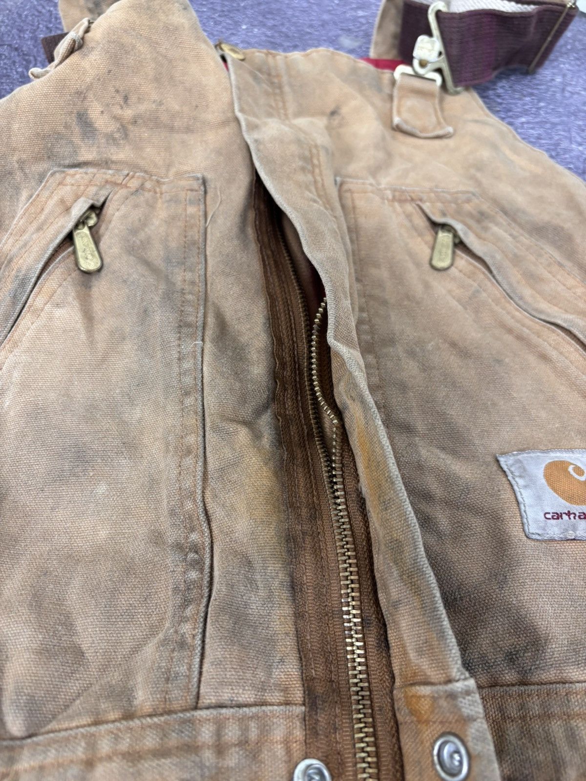 Carhartt Vintage Carhartt Bib Overalls R38 BRN Double Knee USA Made Size US 44 / EU 60 - 16 Thumbnail