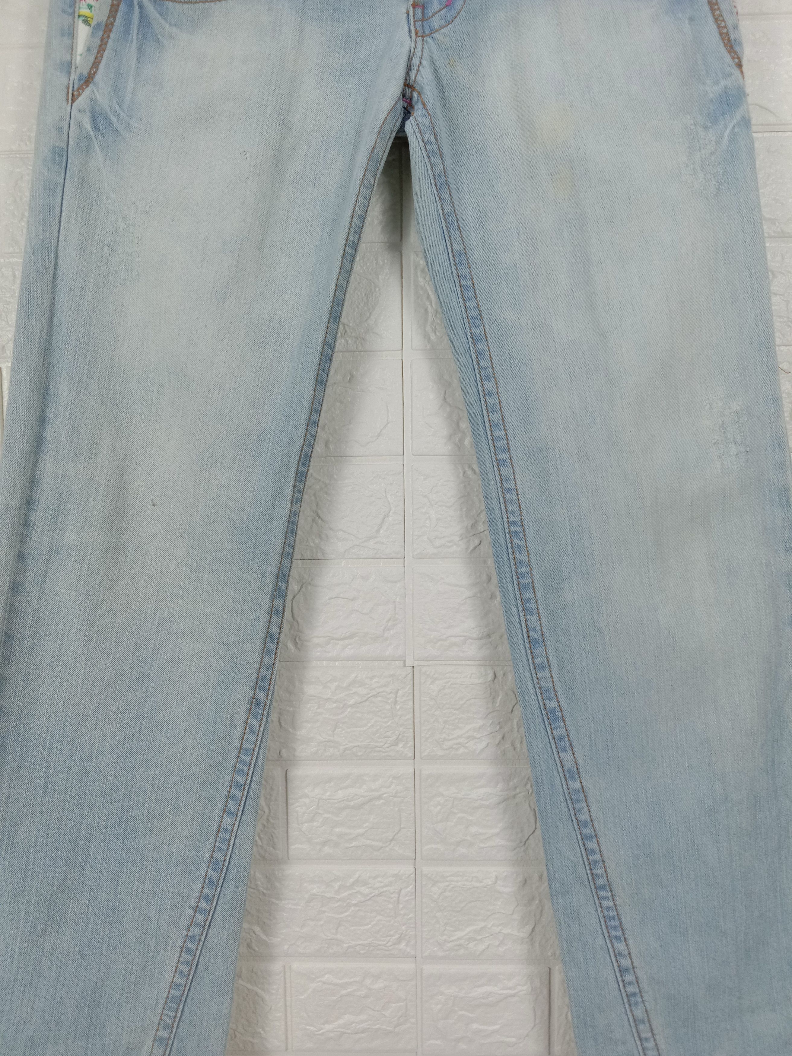Japanese Brand Vintage Japanese Blue Moon Blue Double Waist Denim Size 27" / US 4 / IT 40 - 7 Thumbnail