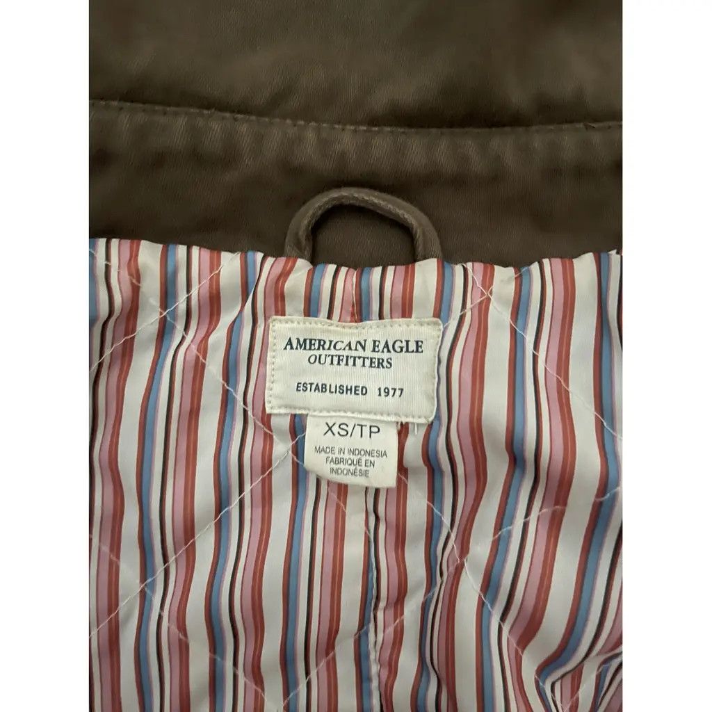 Other American Eagle Brown Peacoat - Cotton, XS - Striped Lining Size XS / US 0-2 / IT 36-38 - 4 Thumbnail