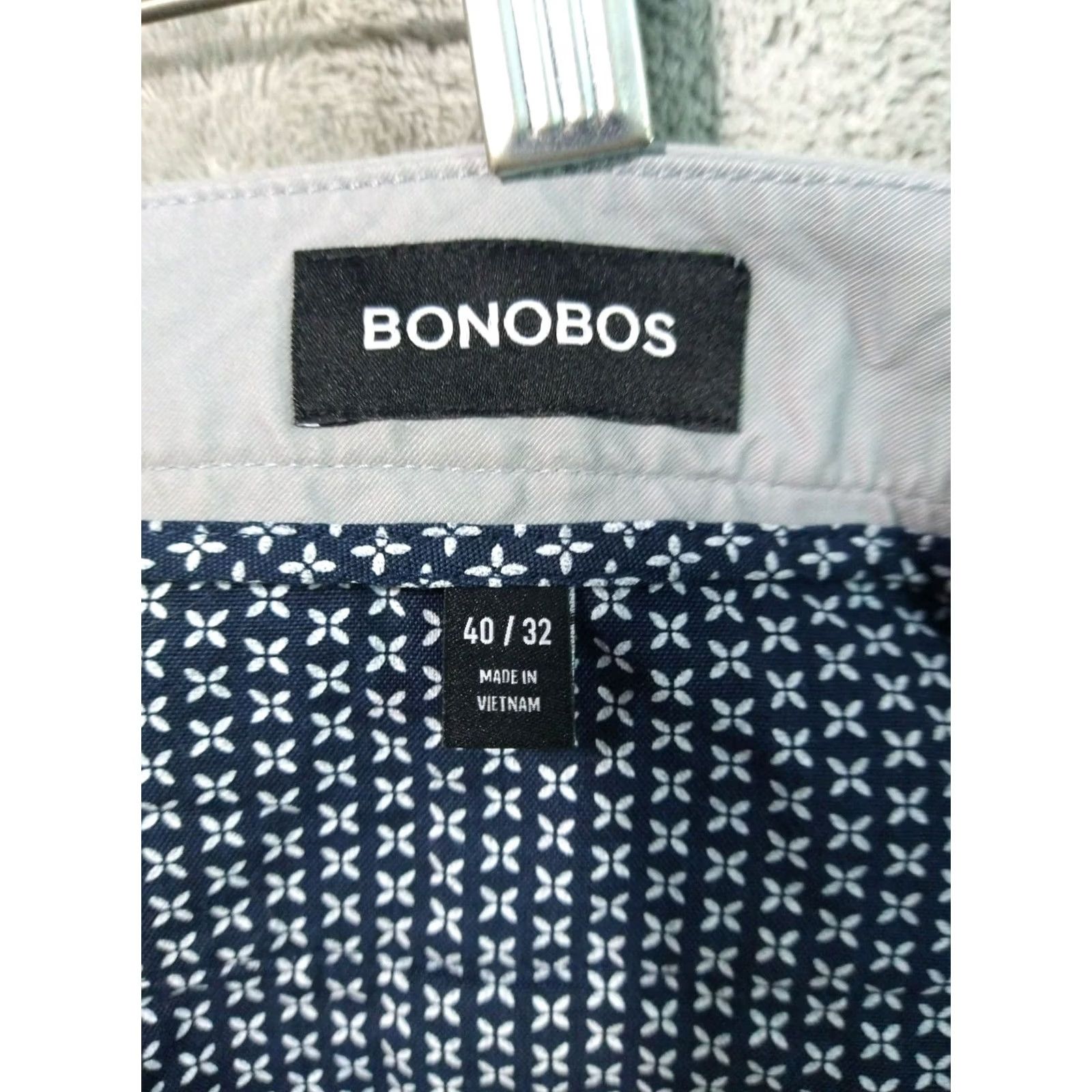 Bonobos Bonobos Slim Straight Pants Mens 40x32 Gray Chino Cotton Spandex Flat Front Stretch Short Sleeve? Size US 40 / EU 56 - 7 Thumbnail