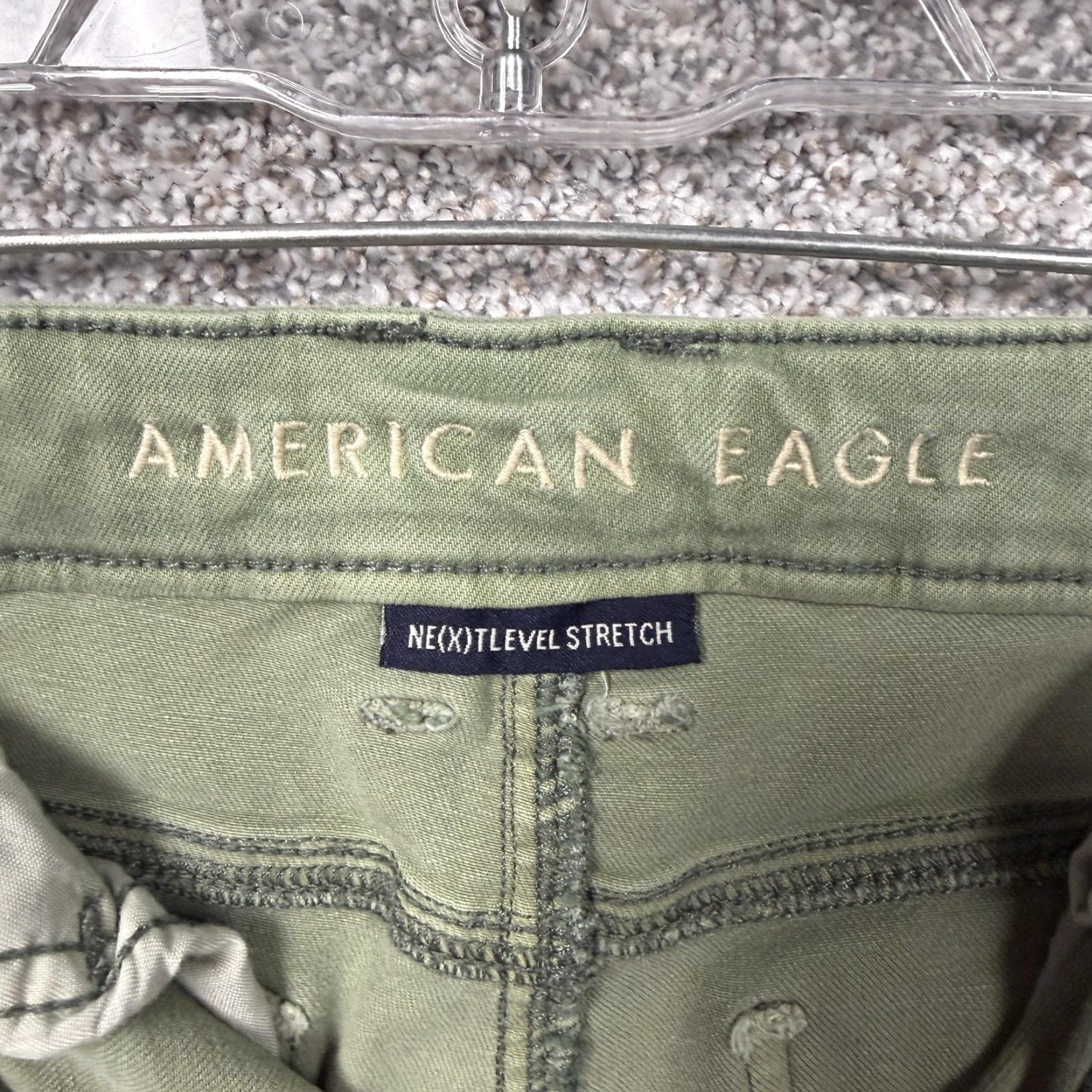 American Eagle Outfitters American Eagle Jeans Womens 8 Green Mid Rise Skinny 29x27 Next Level Stretch Size 30" / US 8 / IT 44 - 7 Thumbnail