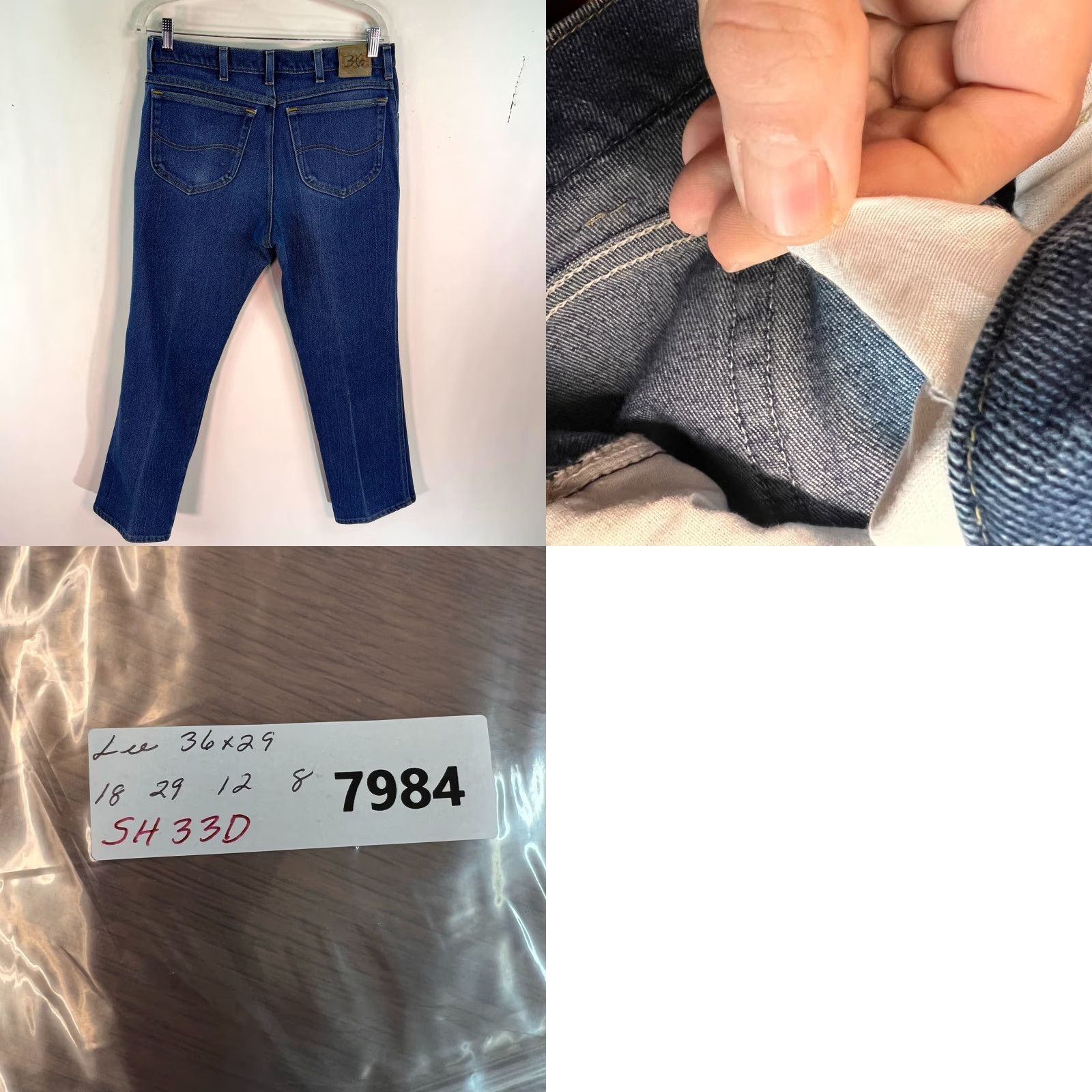 Lee VINTAGE Lee Jeans 36x29 Blue Straight Leg High Rise Relaxed USA Mens Size US 36 / EU 52 - 8 Thumbnail