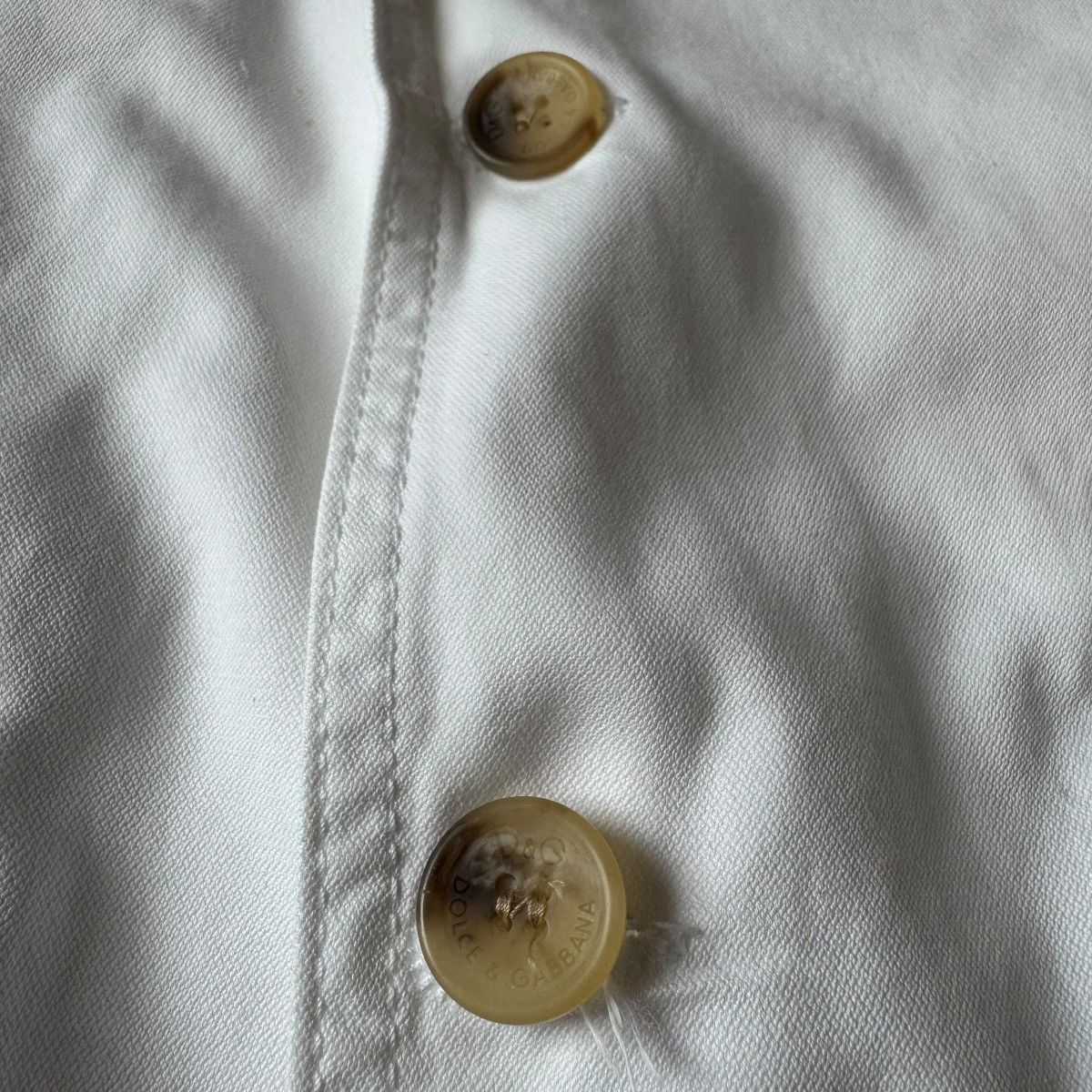 Dolce & Gabbana Dolce & Gabbana White Cotton Single Breast Coat Size 46S - 9 Thumbnail