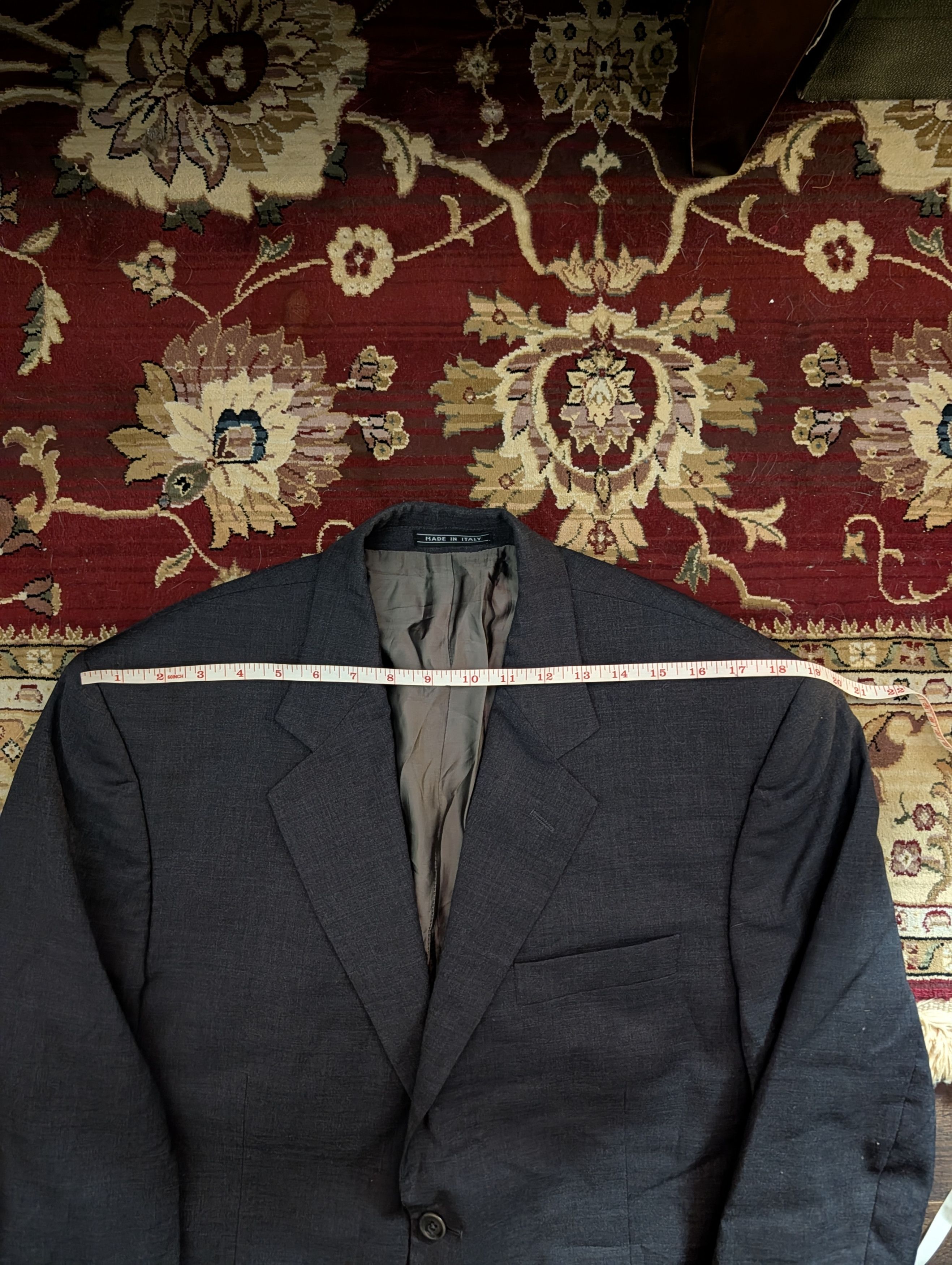 Vitale Barberis Canonico Di Barna 1969 Super 110s textured gray jacket Italy Size 44R - 15 Thumbnail