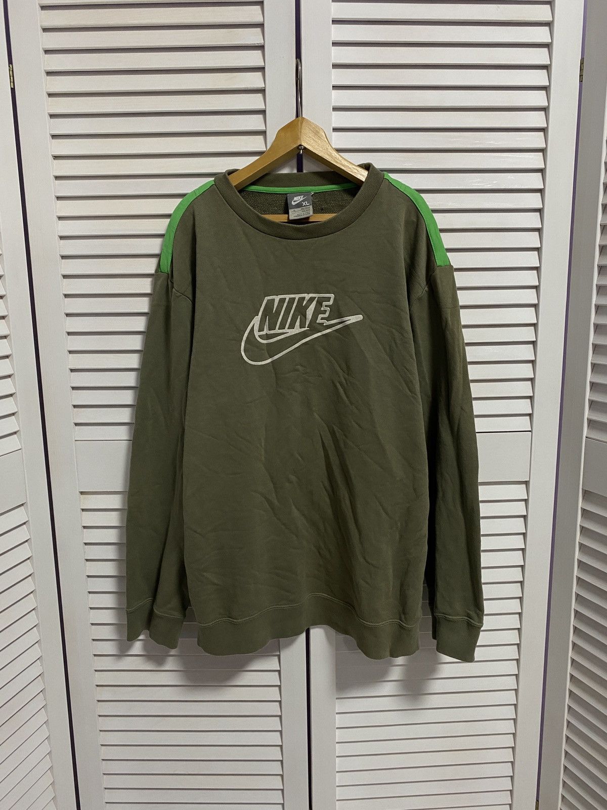 Nike × Vintage Vintage Long Sleeve Sweater Nike Big Logo Size US M / EU 48-50 / 2 - 1 Thumbnail