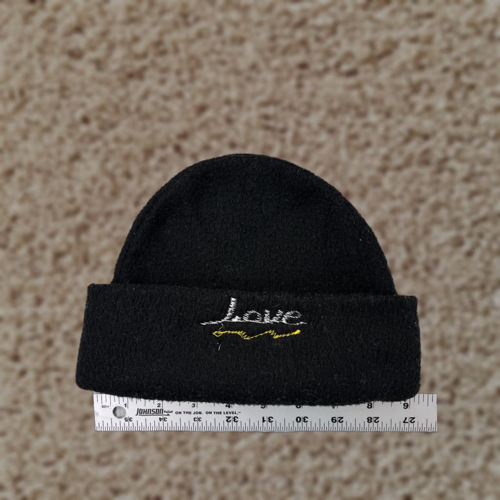 Vintage Love Beanie Toque Black Adult One Size Beanie Winter Knit Polyester Fleece Warm Ski Unbranded Unisex Mens Womens Size ONE SIZE - 1 Thumbnail