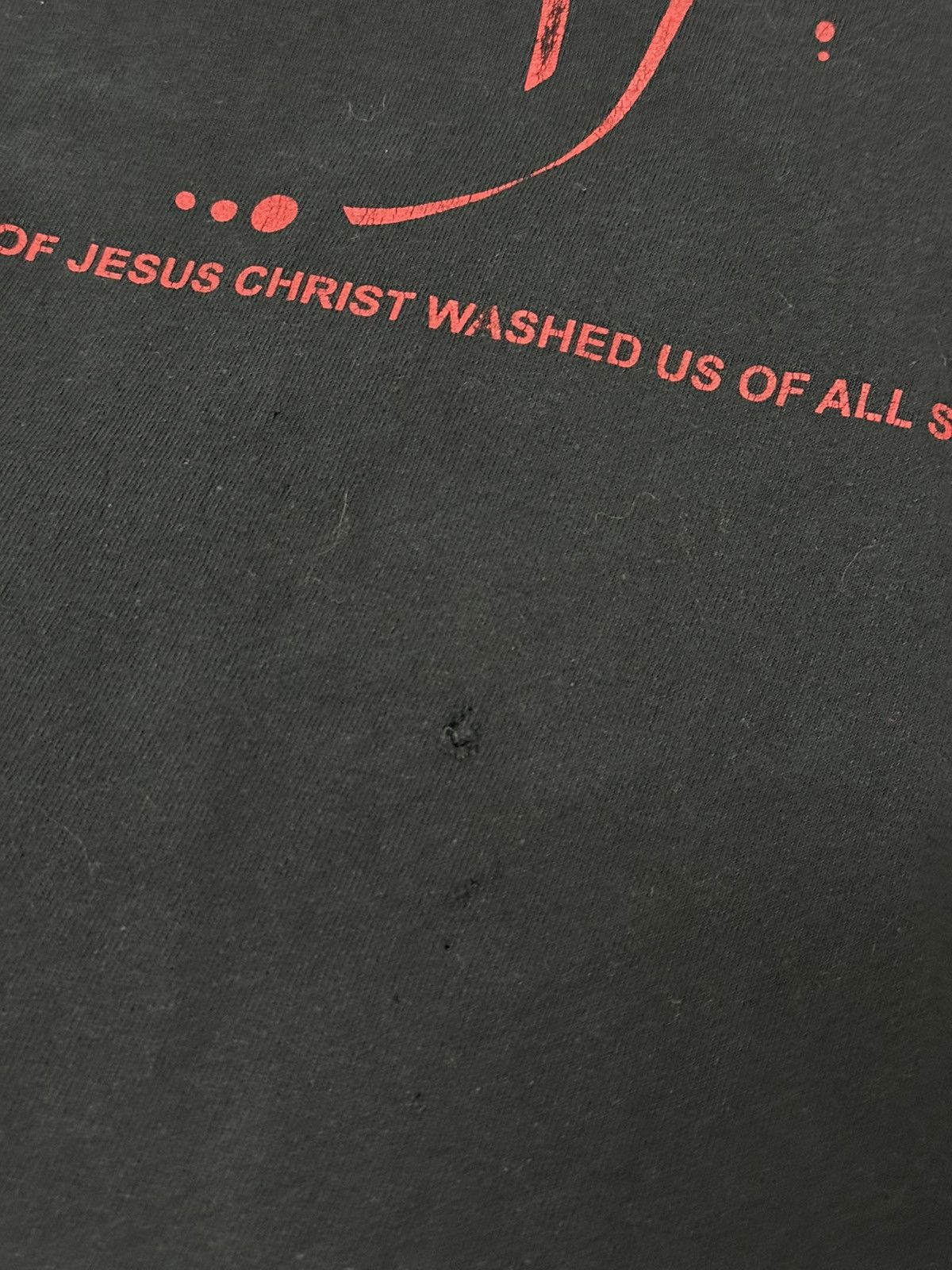 Vintage Distressed Blood of Jesus Washed Us of All Sin Size US L / EU 52-54 / 3 - 6 Thumbnail
