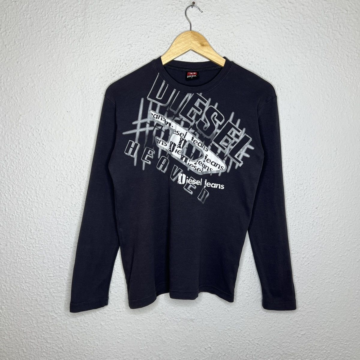 Diesel × Japanese Brand Rare! Opium Avant Garde Diesel Long Sleeve Big Logo 90s Size US M / EU 48-50 / 2 - 1 Thumbnail