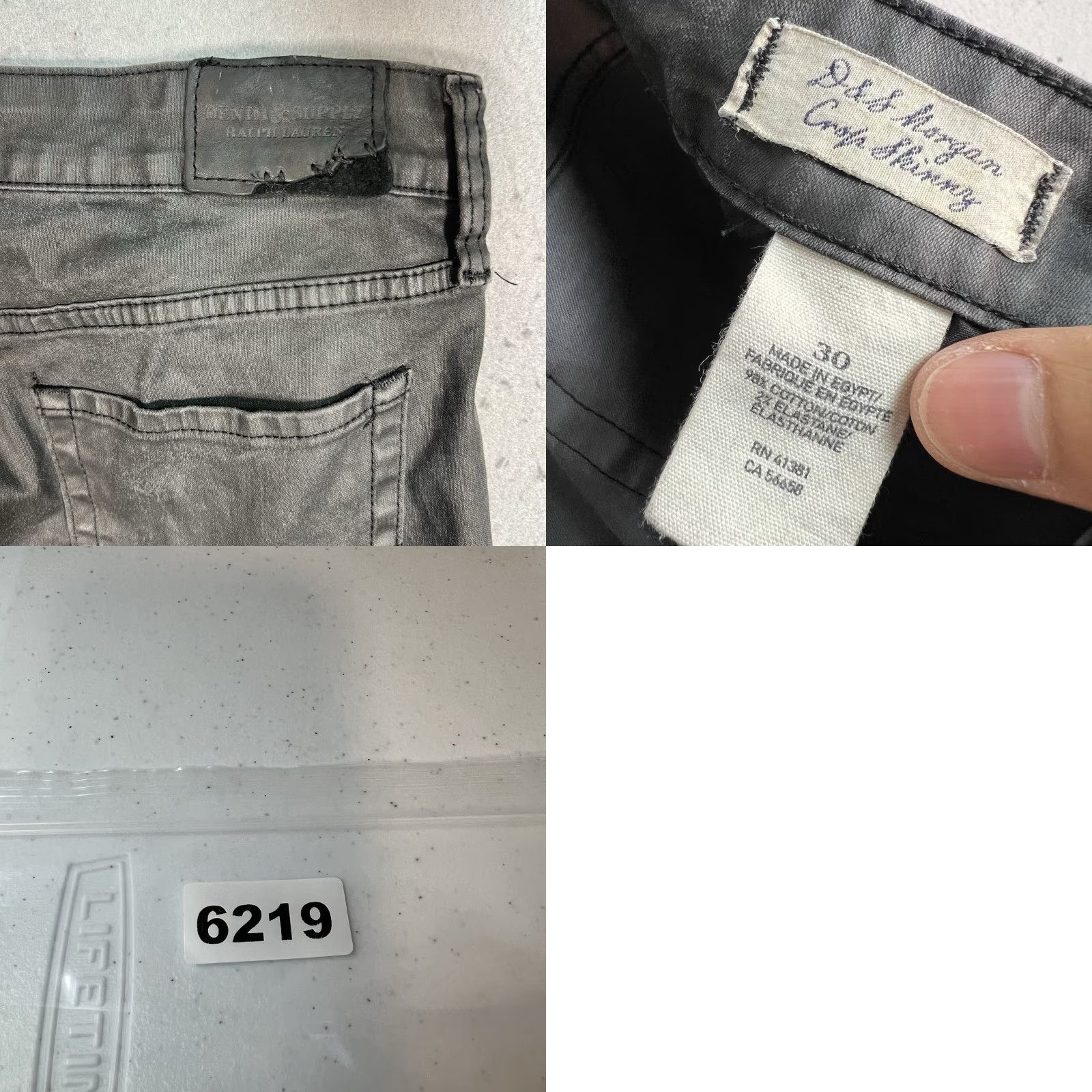 Vintage Denim & Supply Ralph Lauren Jeans 30 Womens Black Coated Denim Crop Skinny Denim & Supply Ralph Lauren Jeans 30 Womens Black Coated Denim Crop Skinny Size 30" / US 8 / IT 44 - 8 Thumbnail