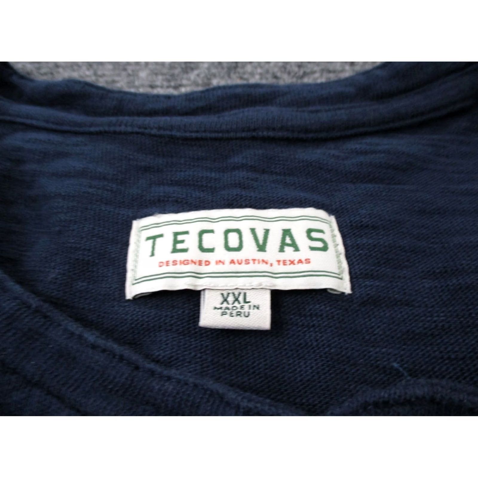 Tecovas Tecovas Shirt Mens 2XL Blue Lightweight Henley Casual Classic Outdoor Size US XXL / EU 58 / 5 - 6 Thumbnail