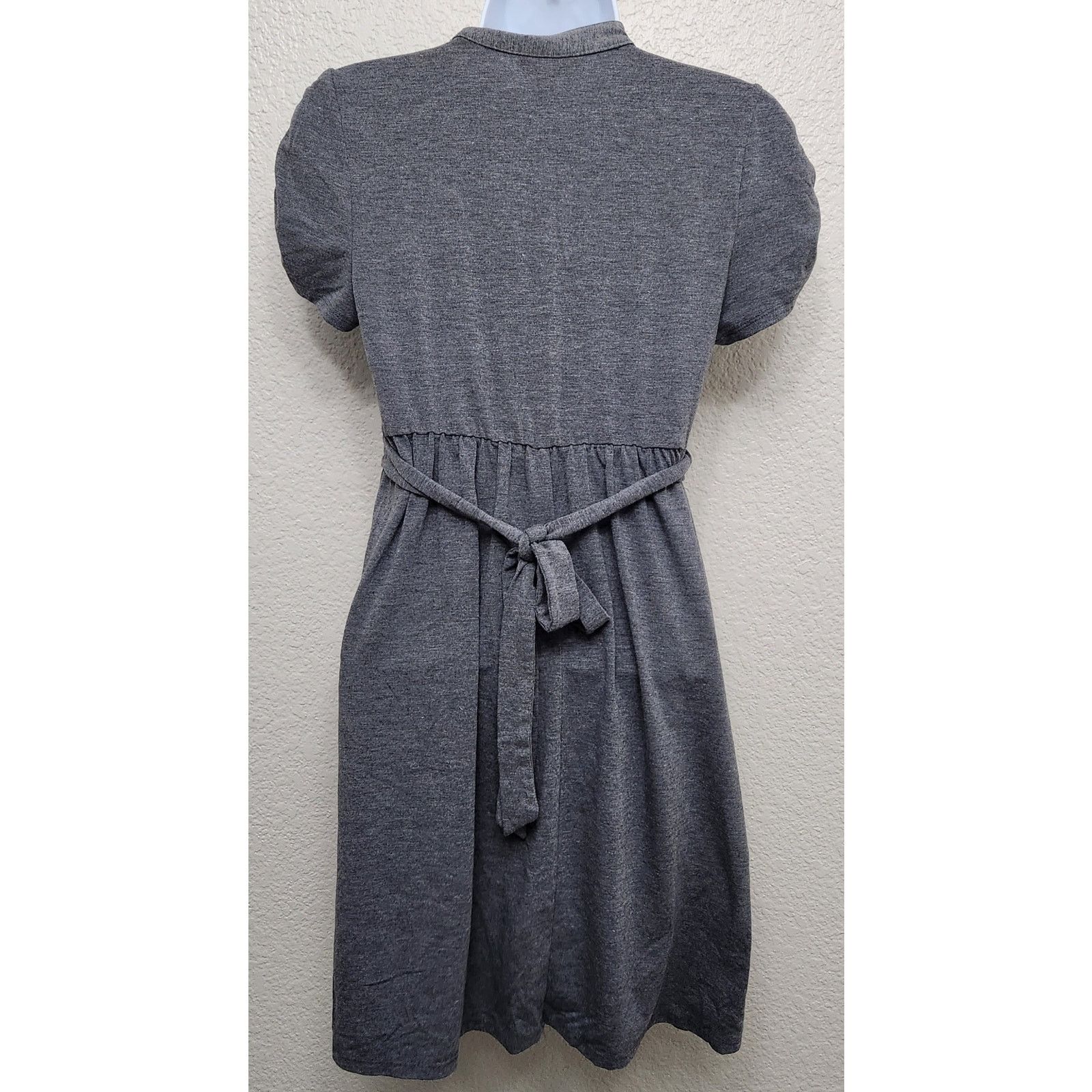Other Speechless Gray Heathered Ruffle Pleated Bodice Mini Dress S Size S / US 4 / IT 40 - 4 Thumbnail