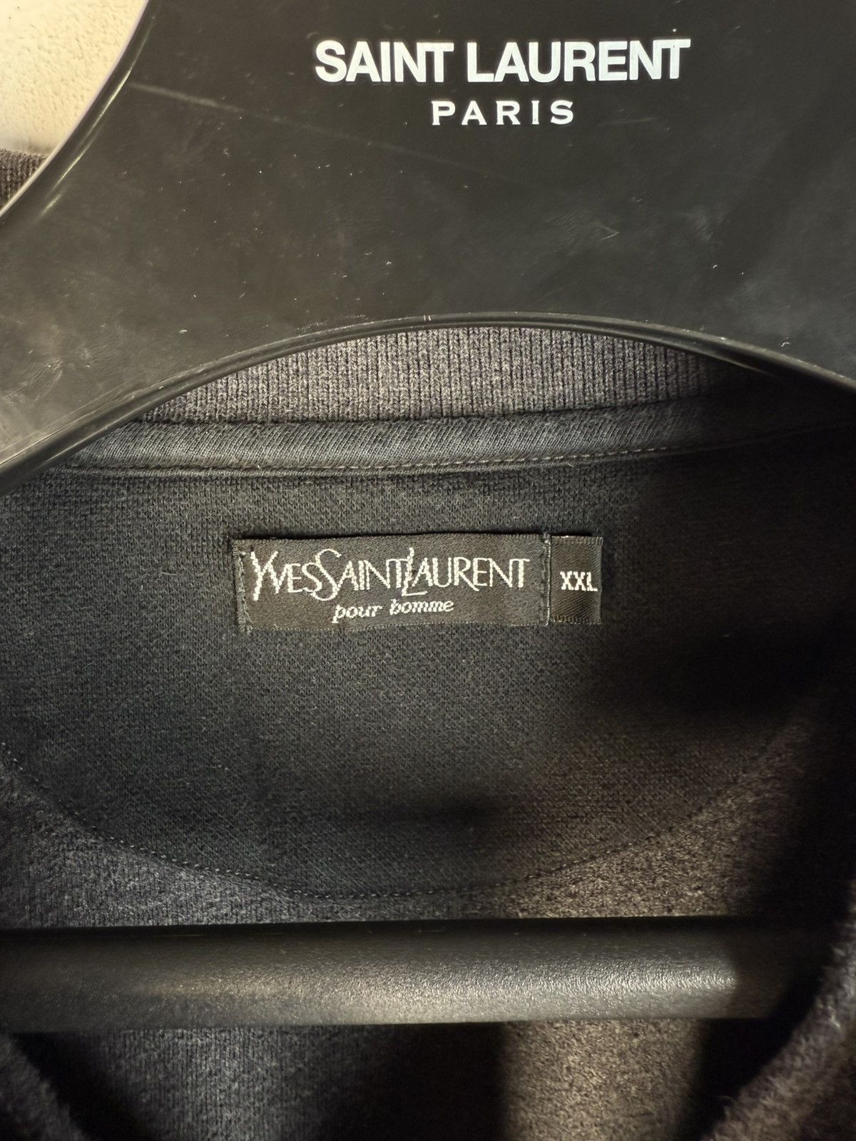 Yves Saint Laurent 90s YSL Sweatshirt 1/4 Quarter Zip Grey Vintage Sweater Size US XXL / EU 58 / 5 - 6 Thumbnail
