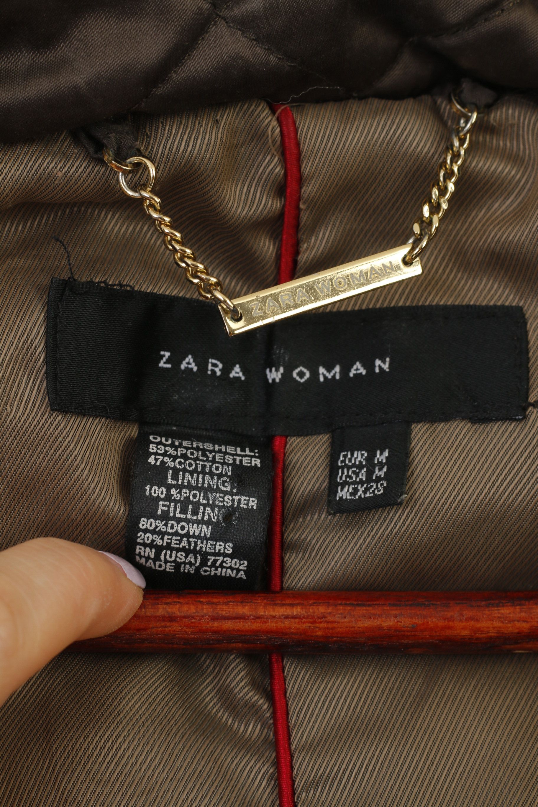 Zara Zara Woman M Jacket Brown Padded Shiny Belted Warm 3678 Size M / US 6-8 / IT 42-44 - 6 Thumbnail