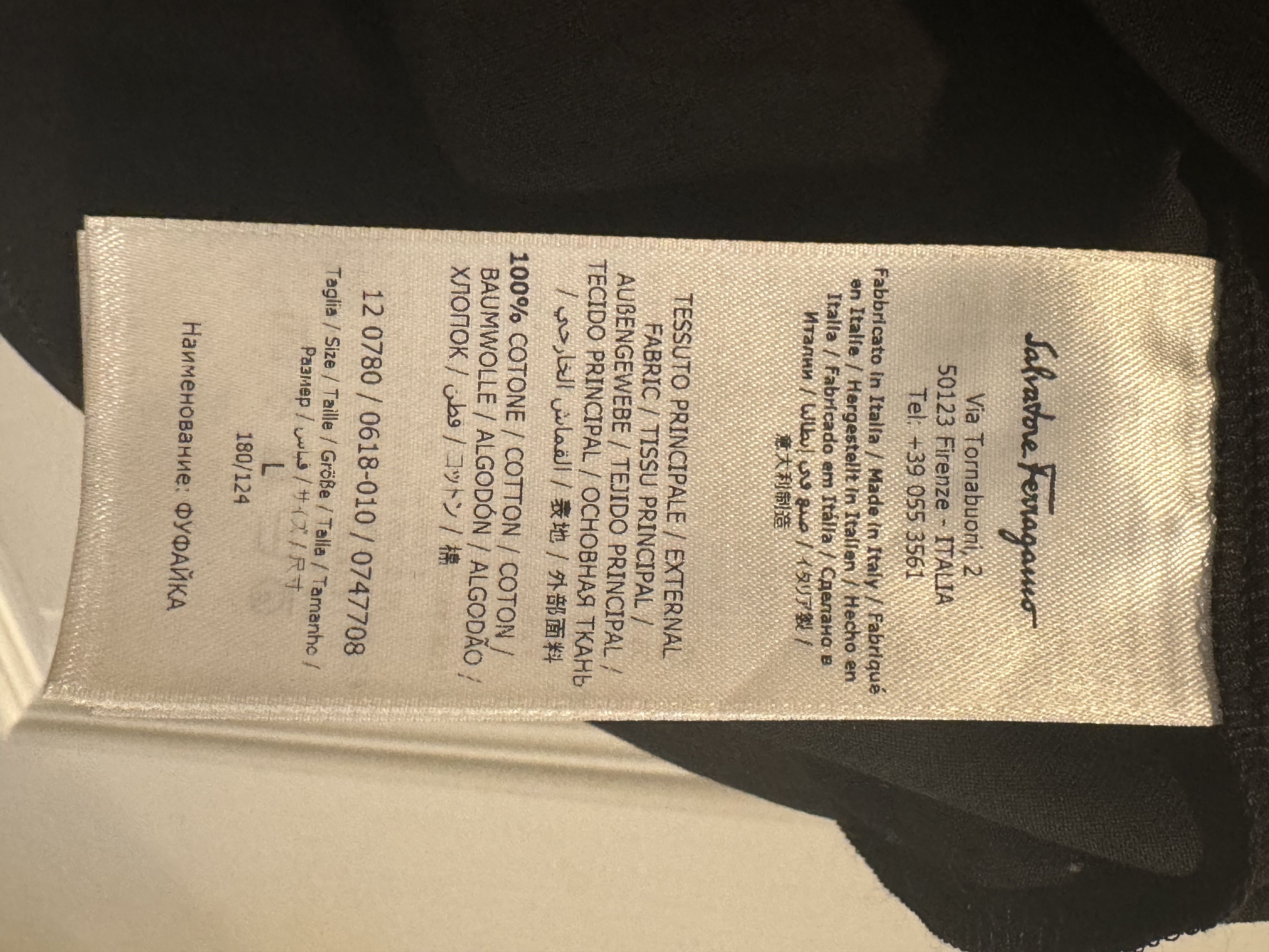 Salvatore Ferragamo Black Short Sleeve Salvatore Ferragamo Tee Size US L / EU 52-54 / 3 - 4 Thumbnail