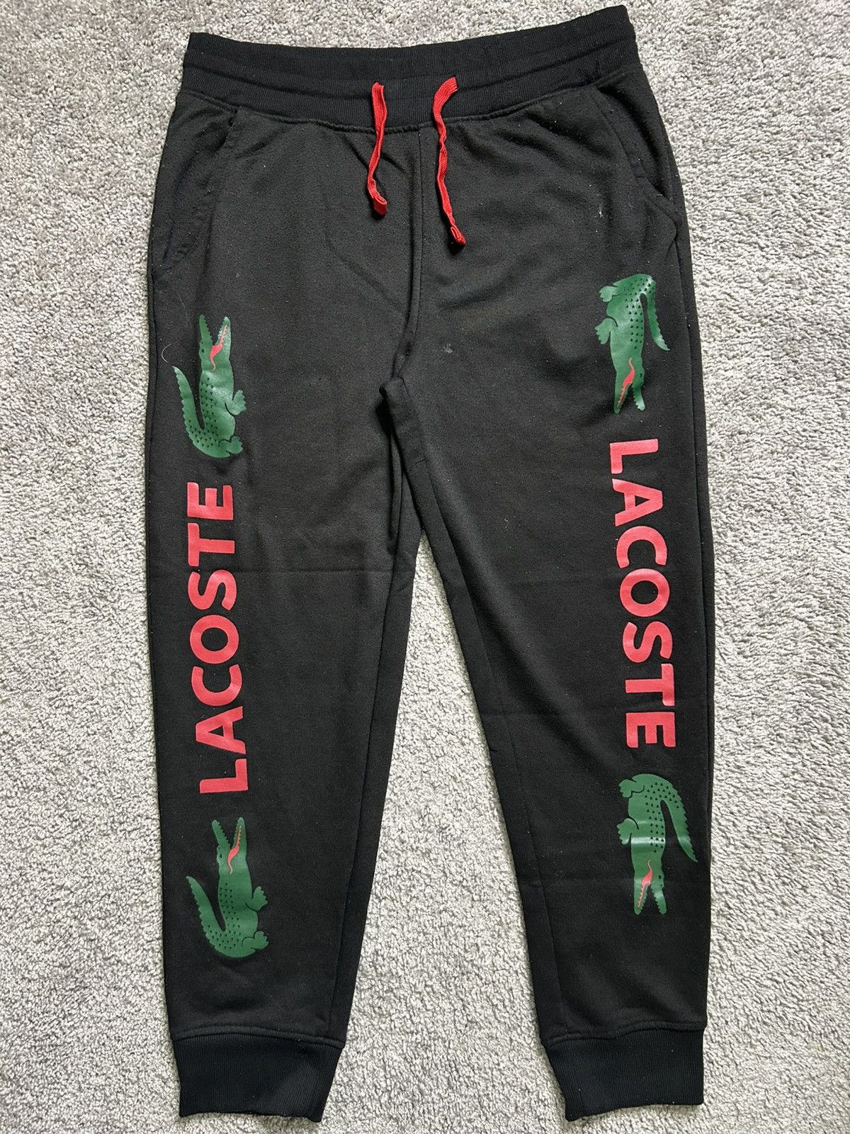Lacoste Lacoste Spell Out Logo Sweatpants Size US 32 / EU 48 - 1 Thumbnail