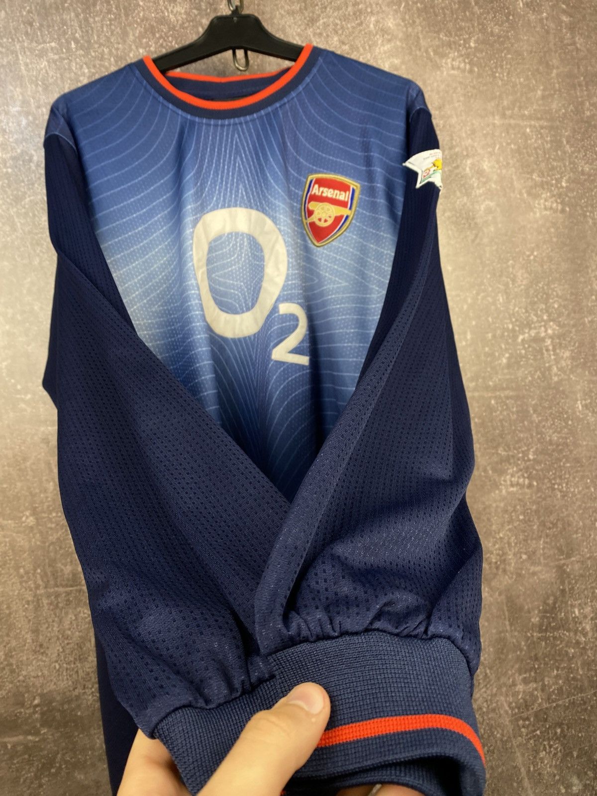 Nike Vintage Arsenal O2 rare soccer jersey 2002 Size US XL / EU 56 / 4 - 5 Thumbnail