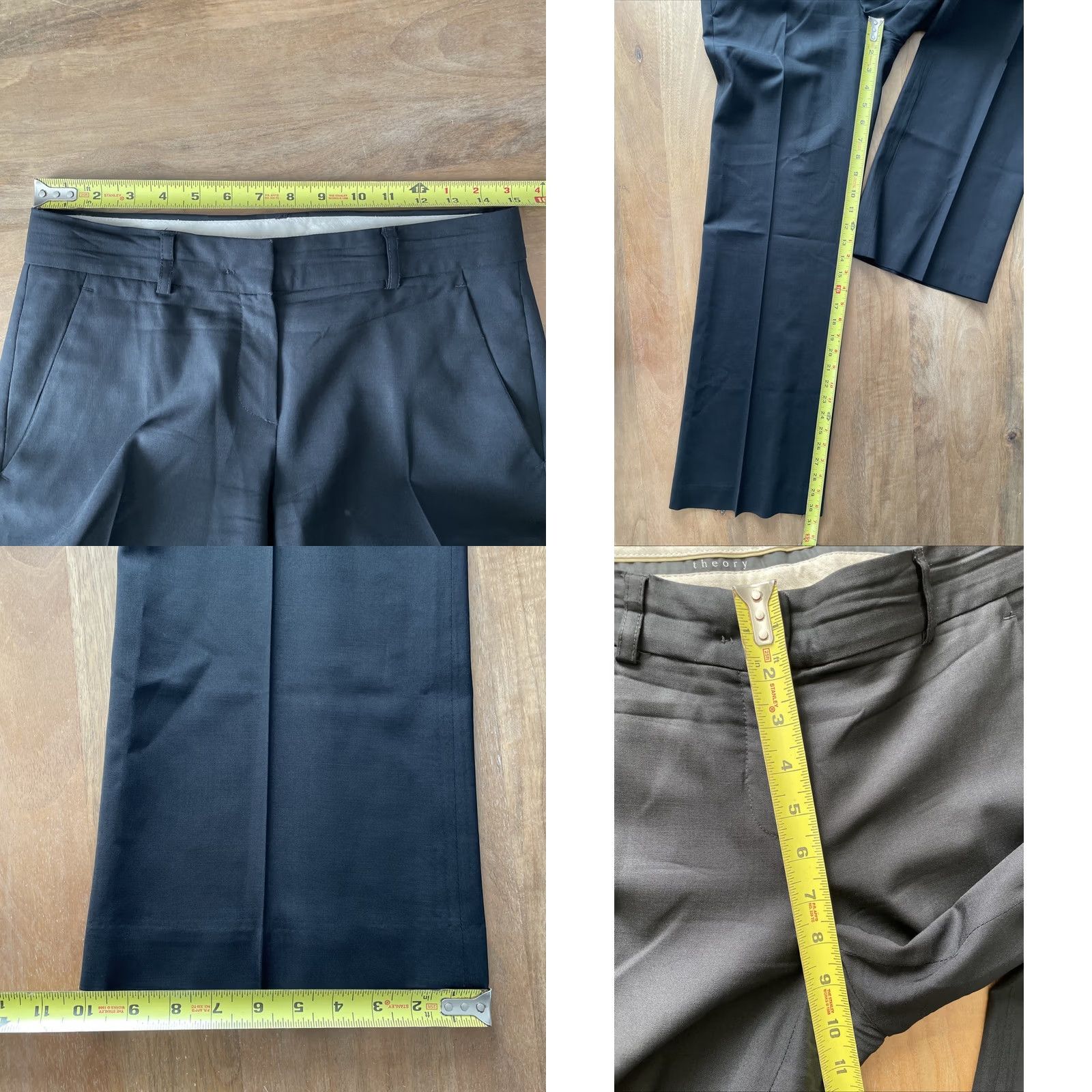 Theory Theory Bootcut Pants Womens 30x30.5 Black Wool Office Dress Pants 80s 90s City Preppy Luxury Classy Size 30" / US 8 / IT 44 - 8 Thumbnail