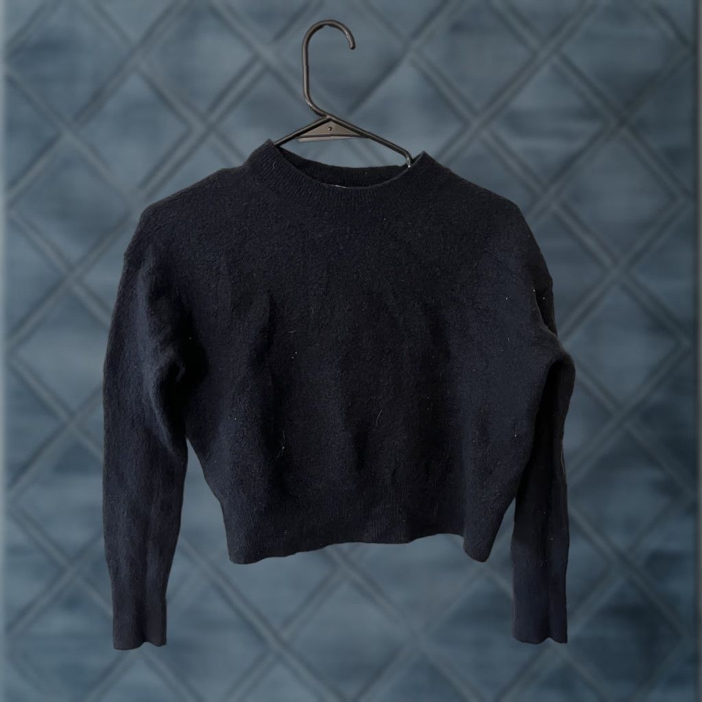 Vince Vince Womens Sweater Long Sleeves Crew Neck Black Wool Blend Size XS Size XS / US 0-2 / IT 36-38 - 1 Thumbnail