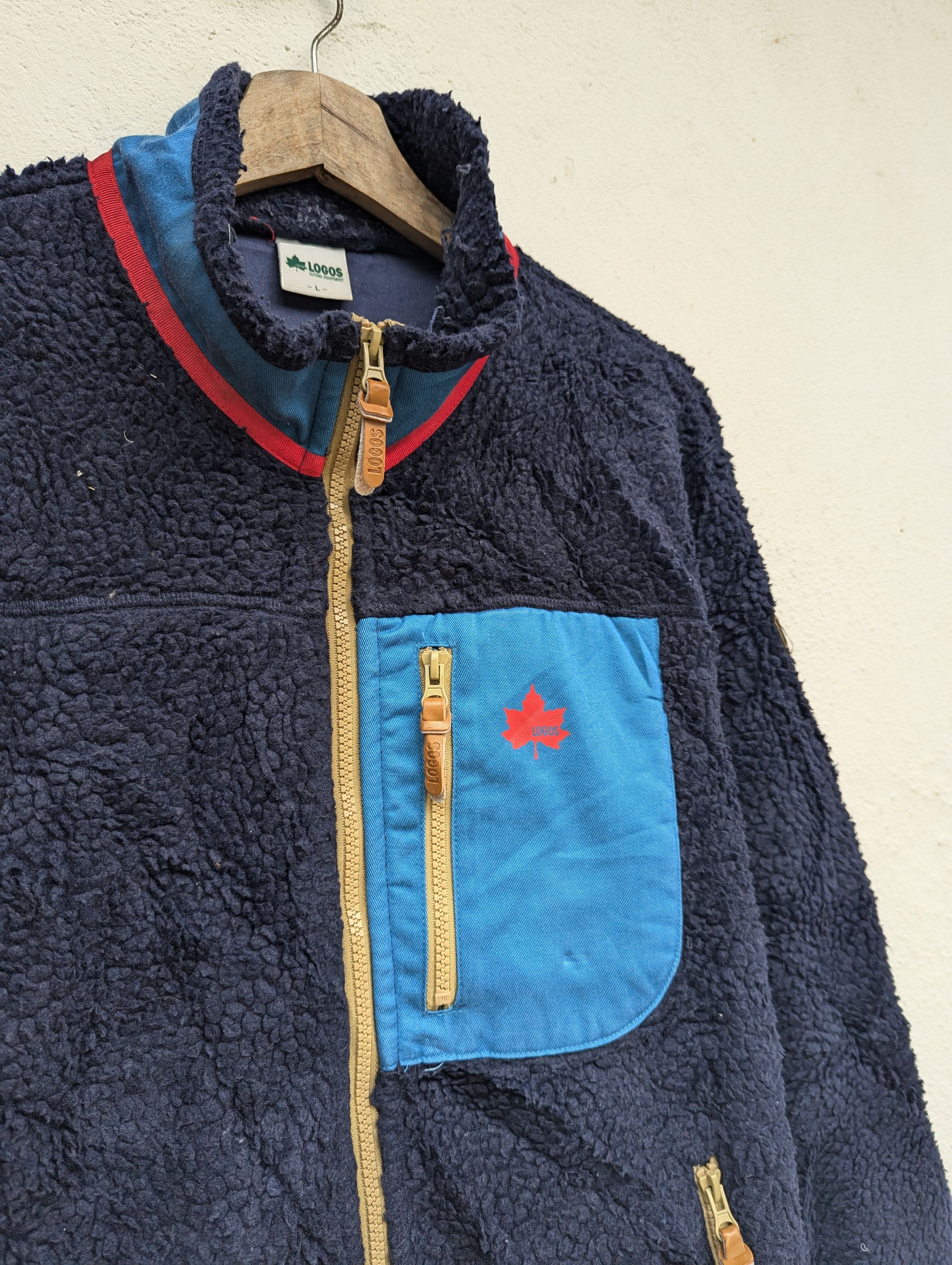 Japanese Brand LOGOS CANNABIS OUTING EQUIPMENT SHERPA SWEATER Size US L / EU 52-54 / 3 - 5 Thumbnail
