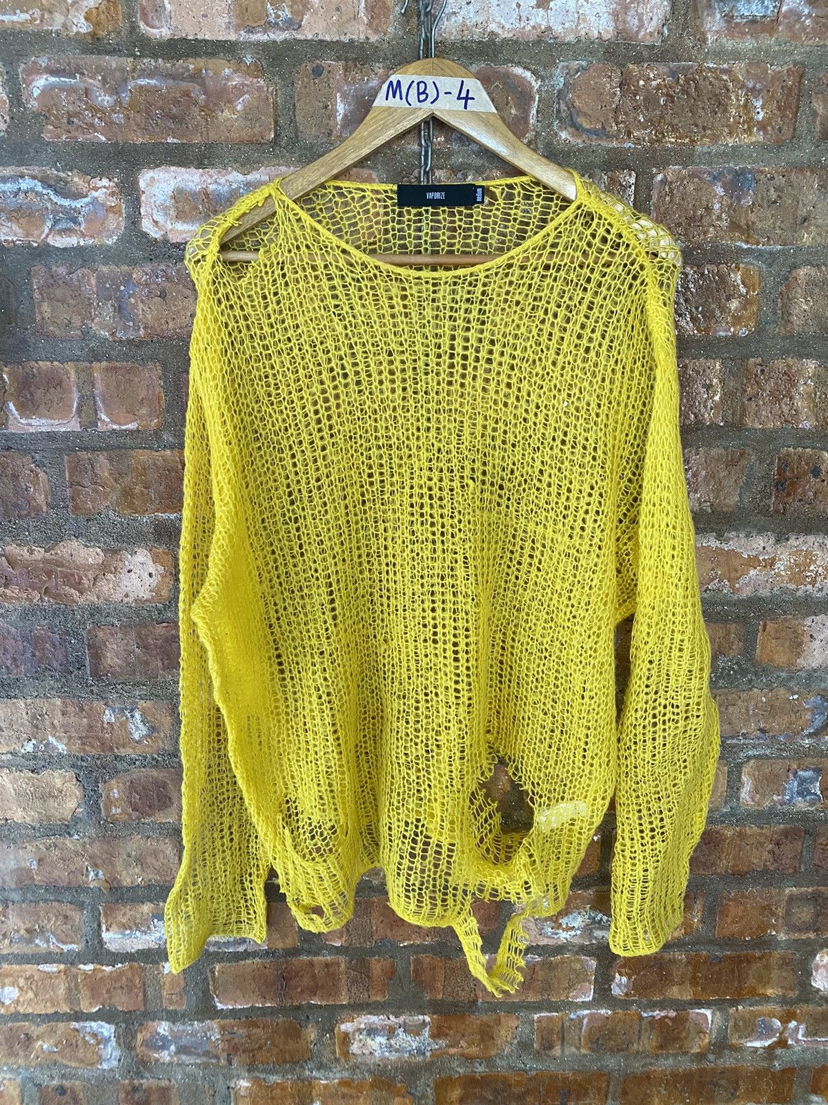 A.F.F.A. × Beams Plus × Japanese Brand 2000s Vaporize Beams destroy Spider web open knit mesh Size US M / EU 48-50 / 2 - 2 Thumbnail