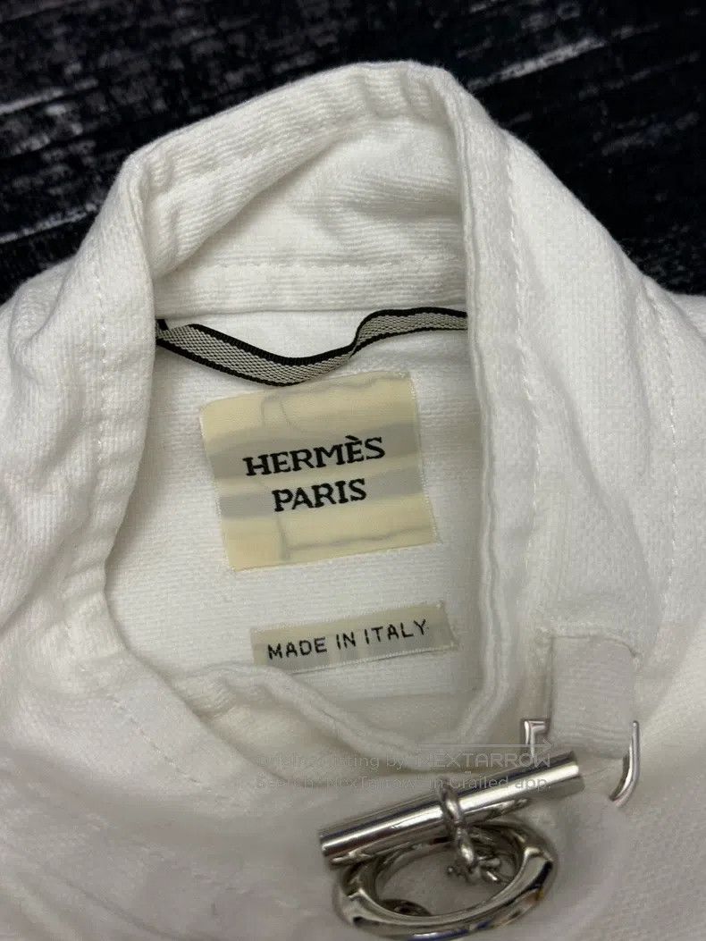 Hermes Hermes White Silver Buckle Jacket Size S / US 4 / IT 40 - 3 Thumbnail