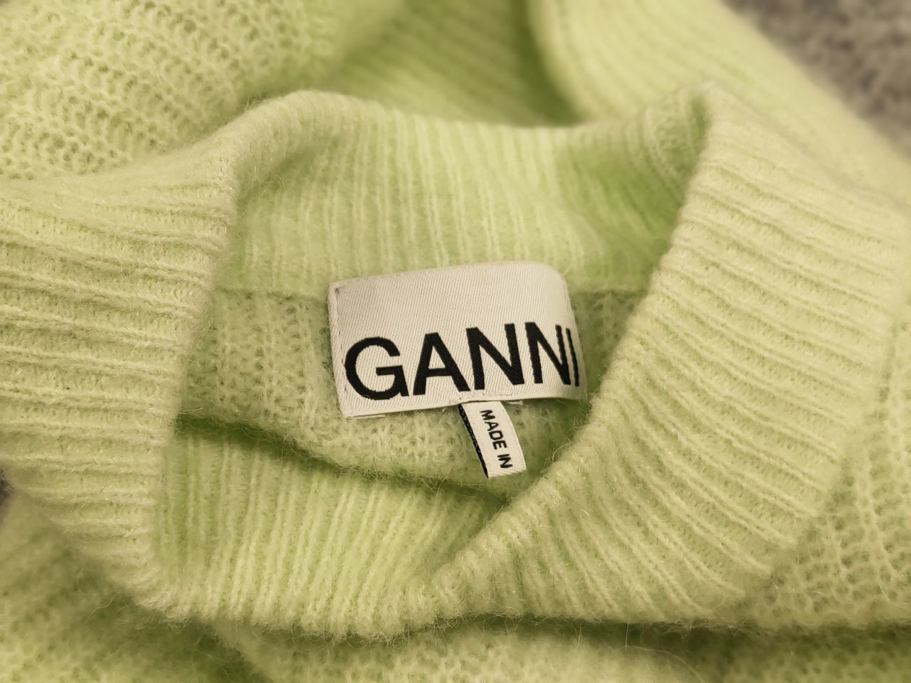 Ganni Ganni Design Alpaca Wool Blend Green Light Pulover Sweater Size M / US 6-8 / IT 42-44 - 14 Thumbnail