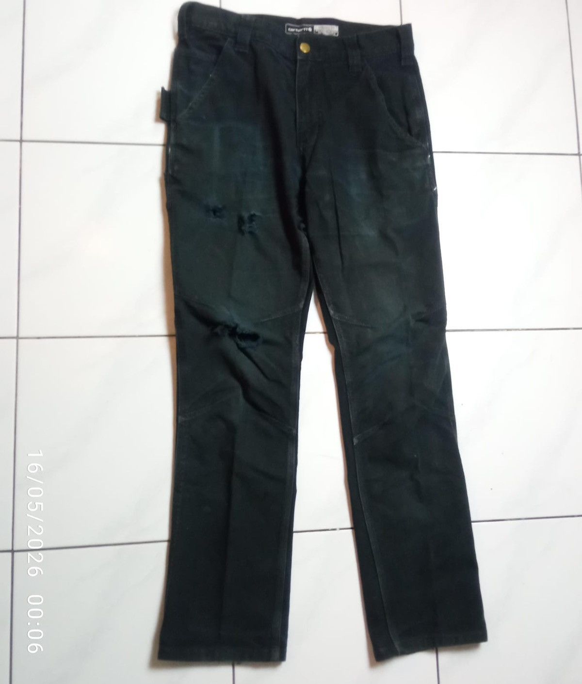 Carhartt Distressed Carpenter Pants Carhartt Straight Fit Size US 30 / EU 46 - 1 Thumbnail