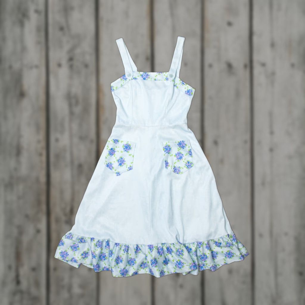 Vintage VINTAGE Floral Apron Dress Size S / US 4 / IT 40 - 1 Thumbnail
