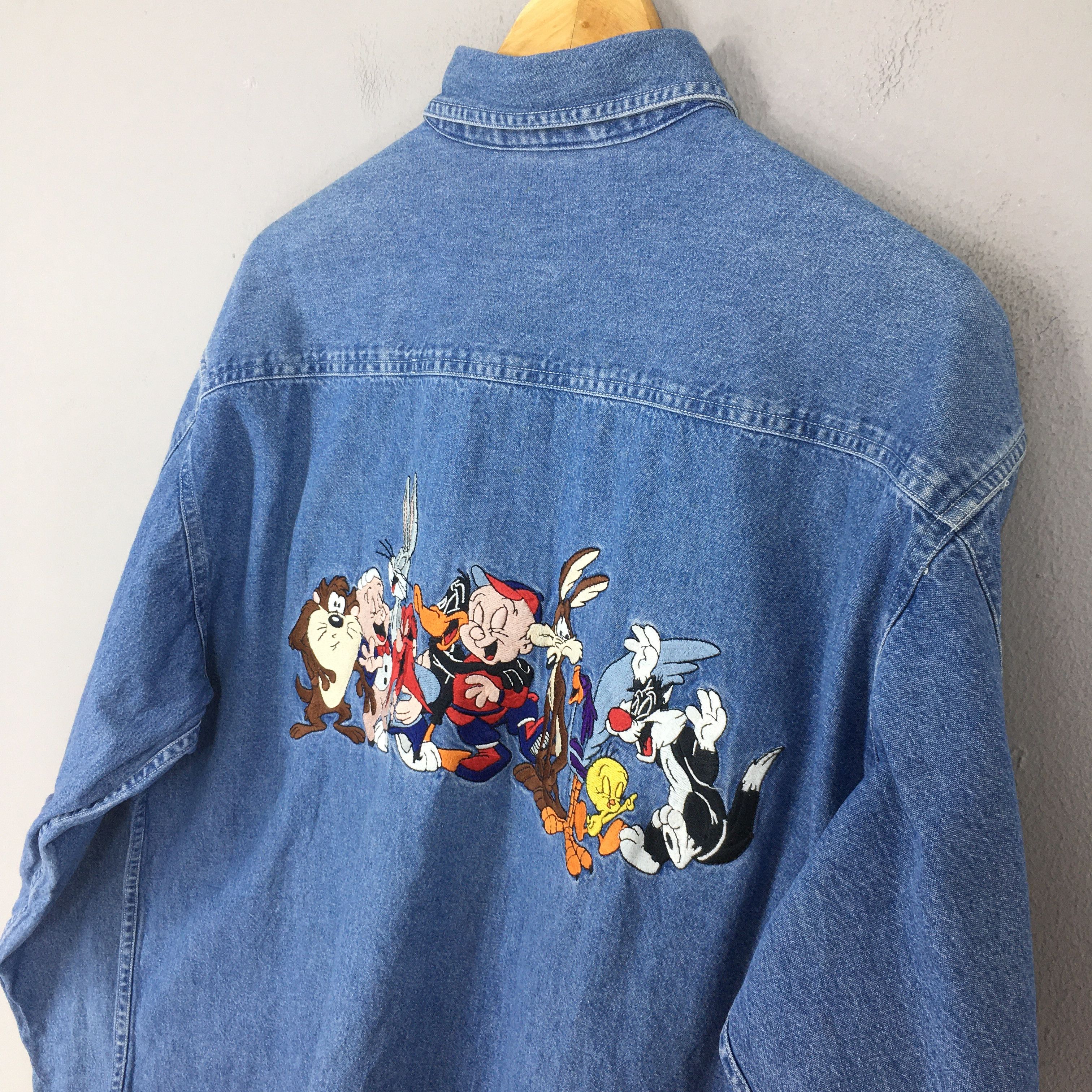 Warner Bros Vintage 90s Looney Tunes Warner Bros Studio Denim Large Size US L / EU 52-54 / 3 - 8 Thumbnail