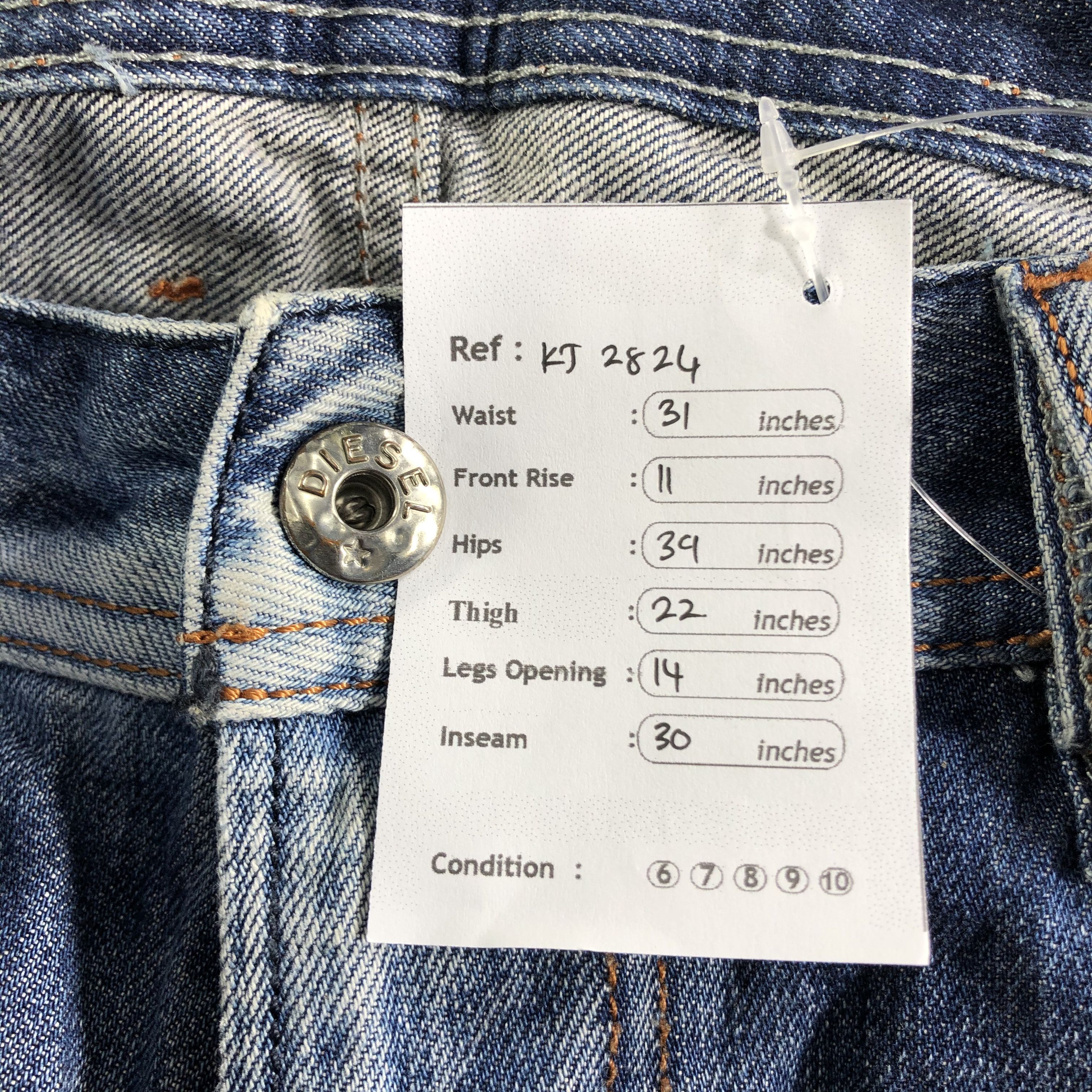 Diesel Diesel Krooley Jeans Ripped Denim KJ2824 Size US 28 / EU 44 - 13 Thumbnail
