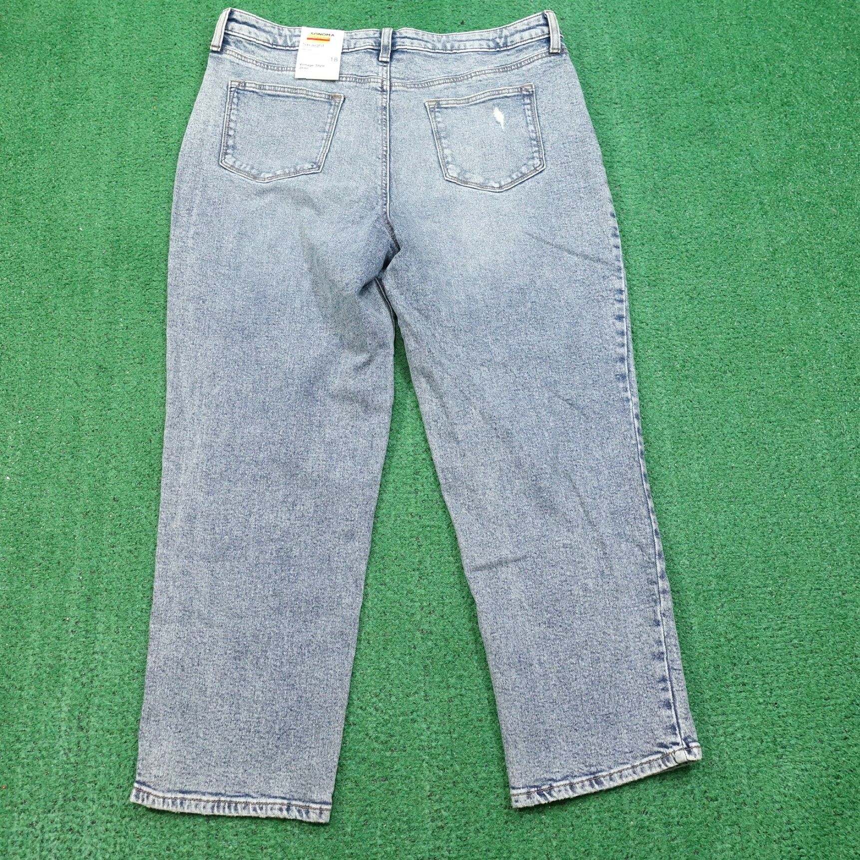 Vintage VINTAGE Sonoma Women's Straight High Rise Denim Jeans Size 18 Blue Fall Spring Summer Winter Size 40" / US 18 - 6 Thumbnail