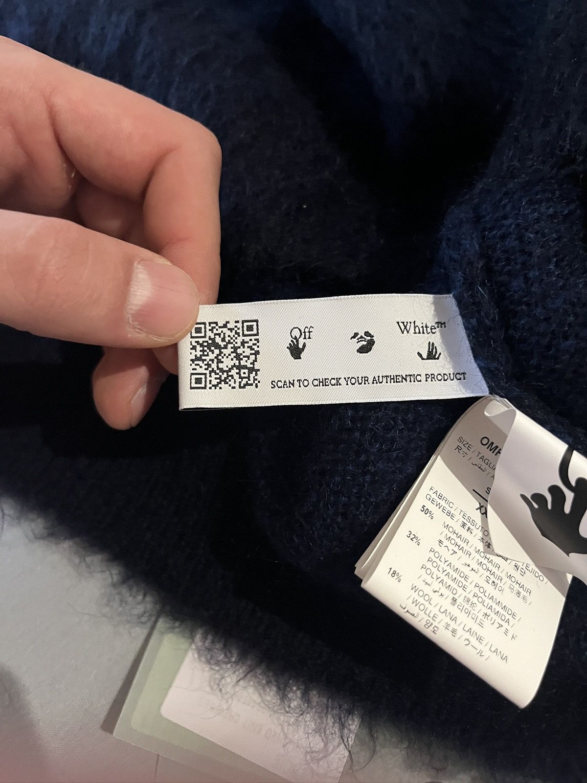 Off-White Off white diagonal brushed sweater Size US XXS / EU 40 - 6 Thumbnail