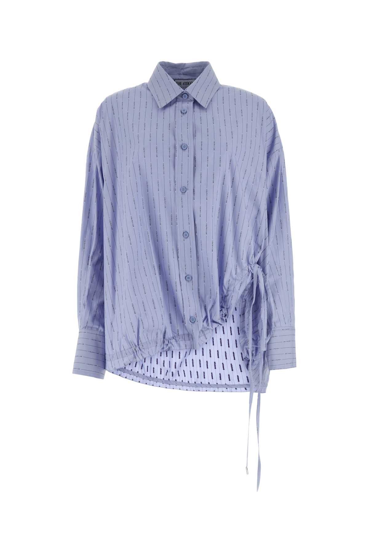 image of The Attico Embroidered Cotton Oversize Shirt in Printed, Women's (Size Small)