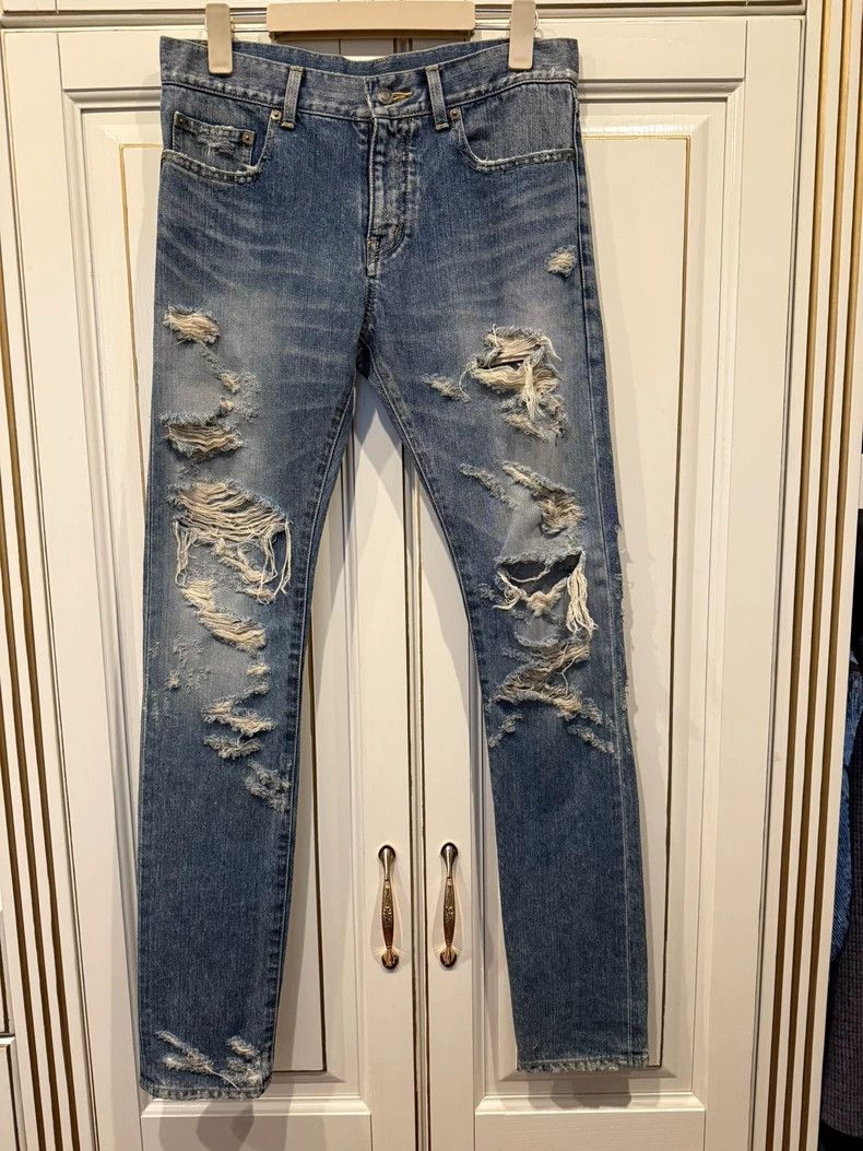 Saint Laurent Paris Saint Laurent The first year of the Great Destruction Jeans Size US 30 / EU 46 - 1 Thumbnail