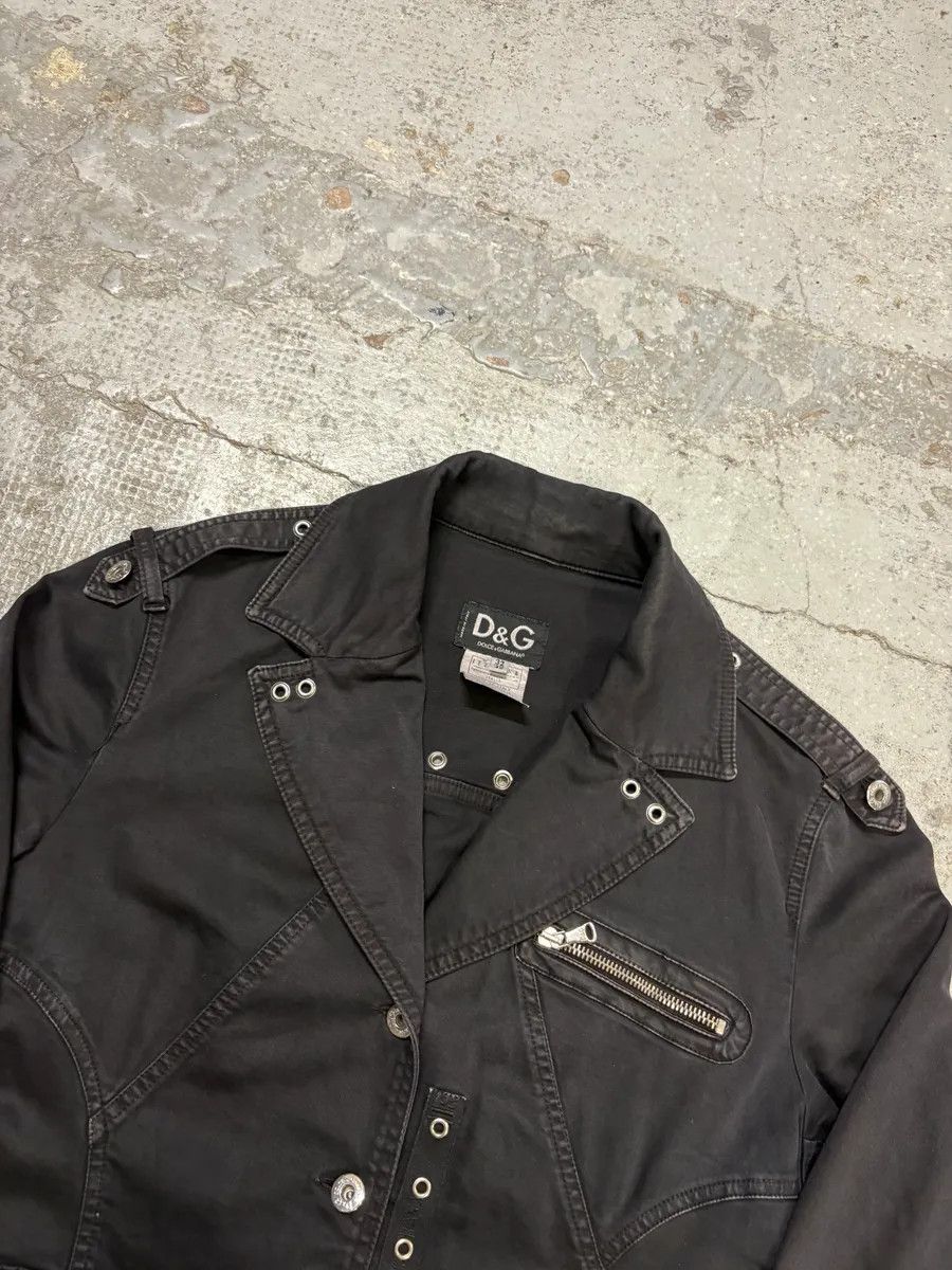 Dolce & Gabbana SS2004 Dolce & Gabbana Black Eyelet Perfecto Jacket Size M / US 6-8 / IT 42-44 - 4 Thumbnail