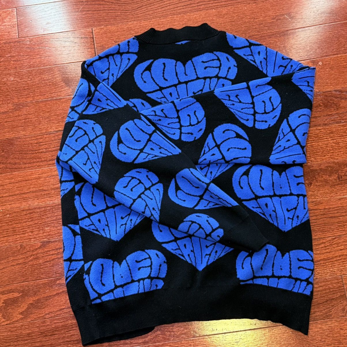 Forever 21 Forever 21 Blue Heart Sweater Size [L] Size US L / EU 52-54 / 3 - 3 Thumbnail
