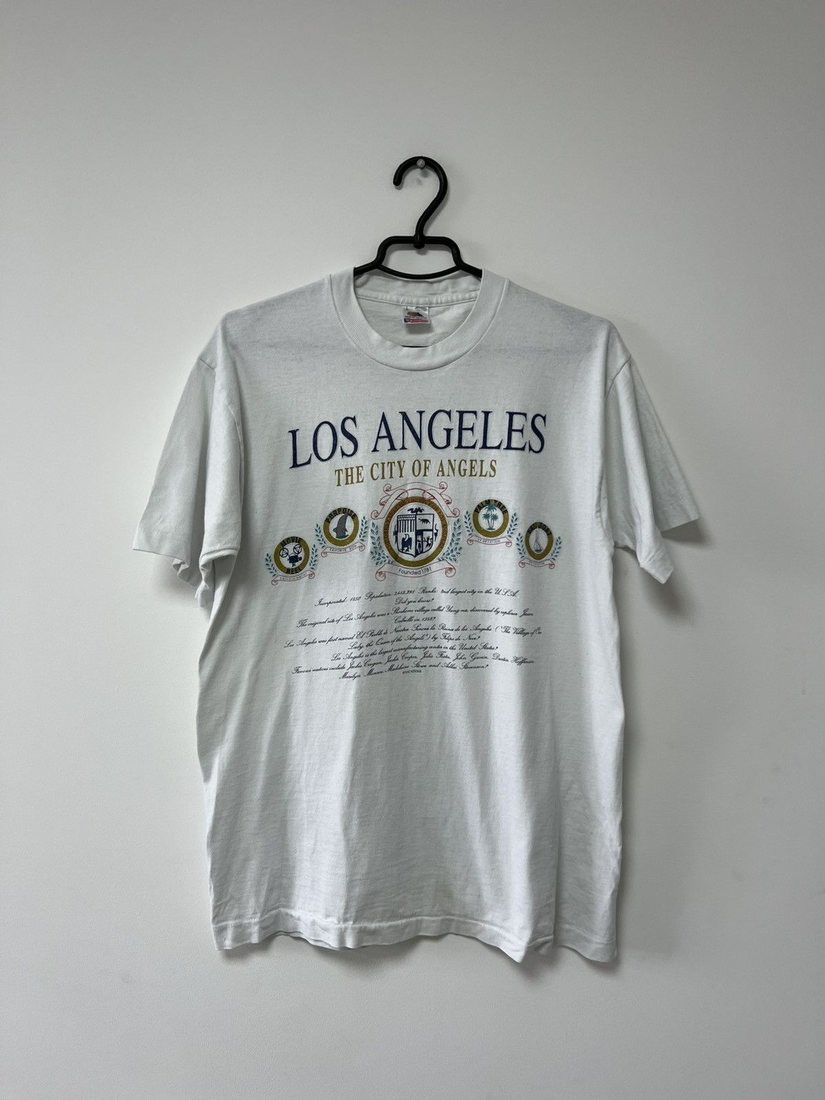 Fruit Of The Loom Vintage 90's Los Angeles The City of Angels Streetwear sz L Size US L / EU 52-54 / 3 - 3 Thumbnail