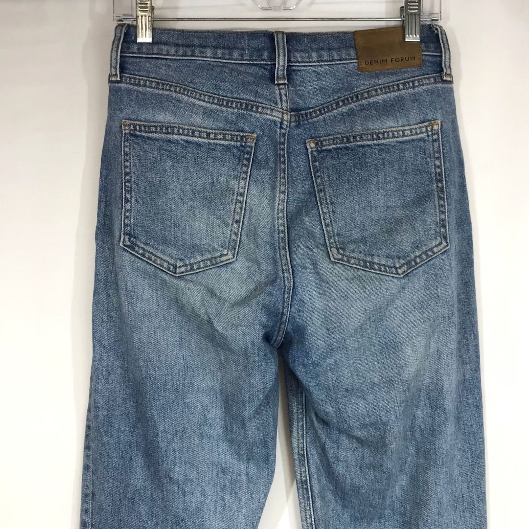 Vintage Denim Forum Jeans Womens 27 Blue The Arlo High Rise Straight Raw Hem Size Size 27" / US 4 / IT 40 - 5 Thumbnail