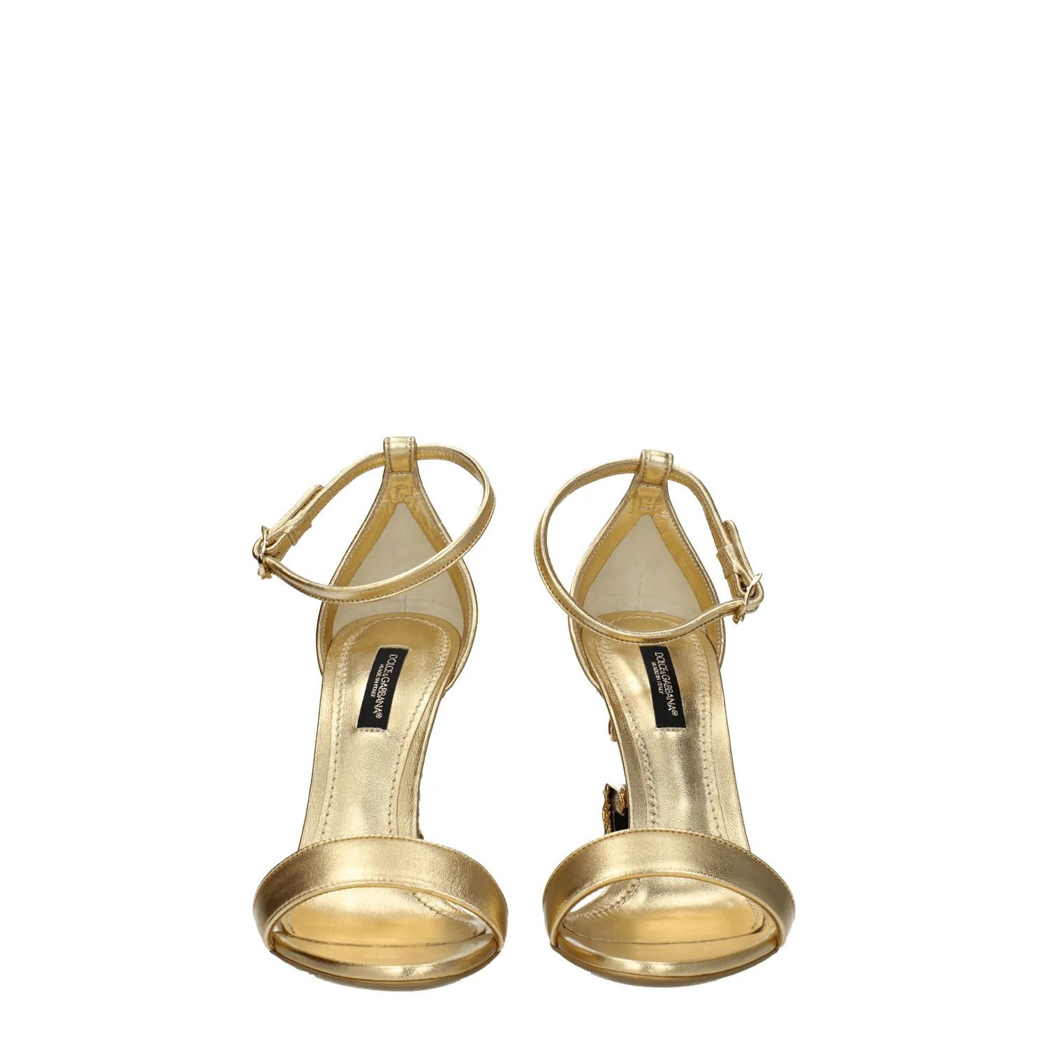 Dolce & Gabbana ob1o1e1124 Leather Sandals in Gold Size US 6 / IT 36 - 3 Thumbnail