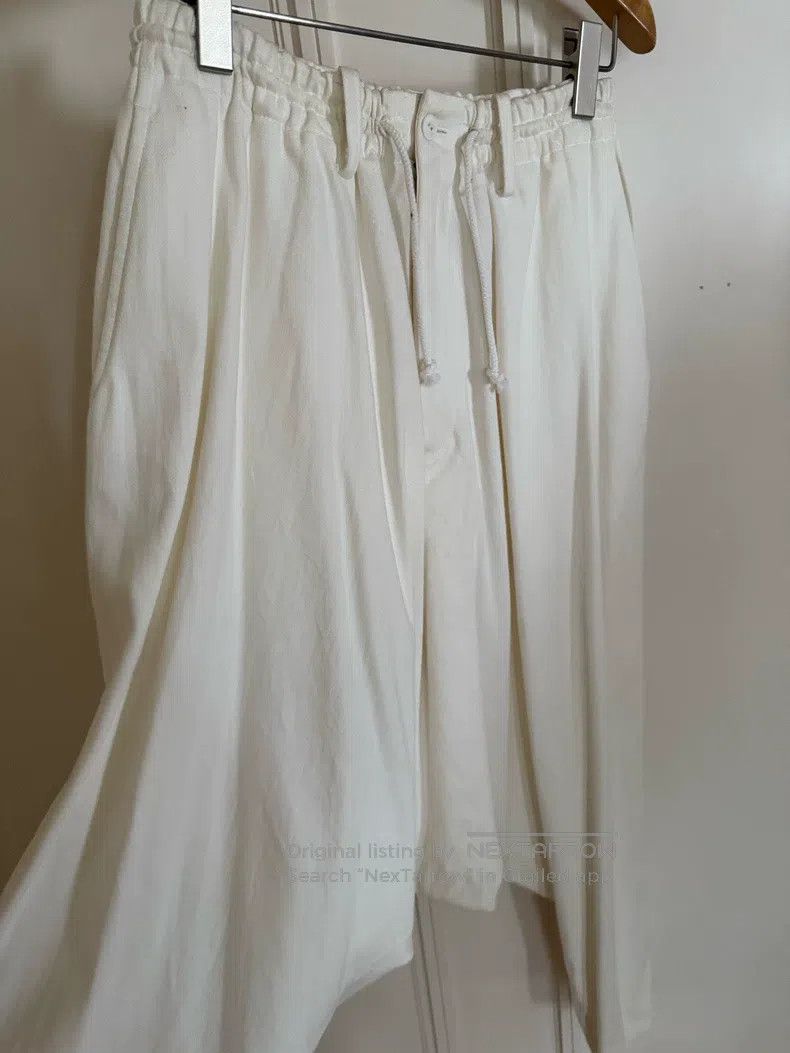 Yohji Yamamoto Yohji Yamamoto size 3 White hanging crotch pants Size US 30 / EU 46 - 4 Thumbnail
