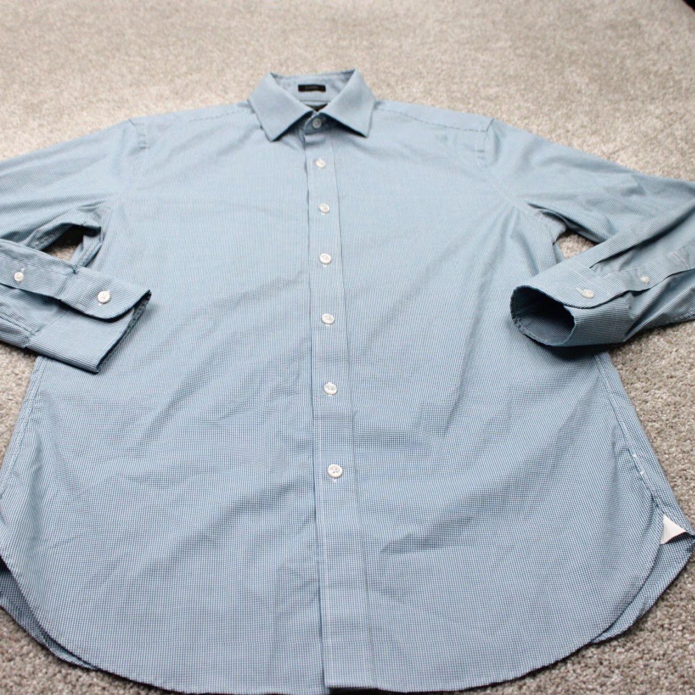 J.Crew J.CREW Ludlow Shirt Mens 15 1/2, 34 Blue/White Classic Fit Cotton Stretch L/S Shirt Size US L / EU 52-54 / 3 - 3 Thumbnail