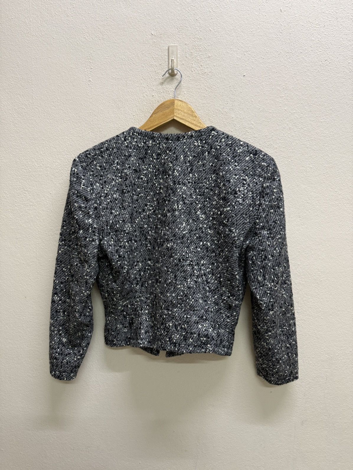 Gucci Vintage Gucci Sparkling Grey Tweed Cropped Jacket Button Up Size S / US 4 / IT 40 - 23 Thumbnail